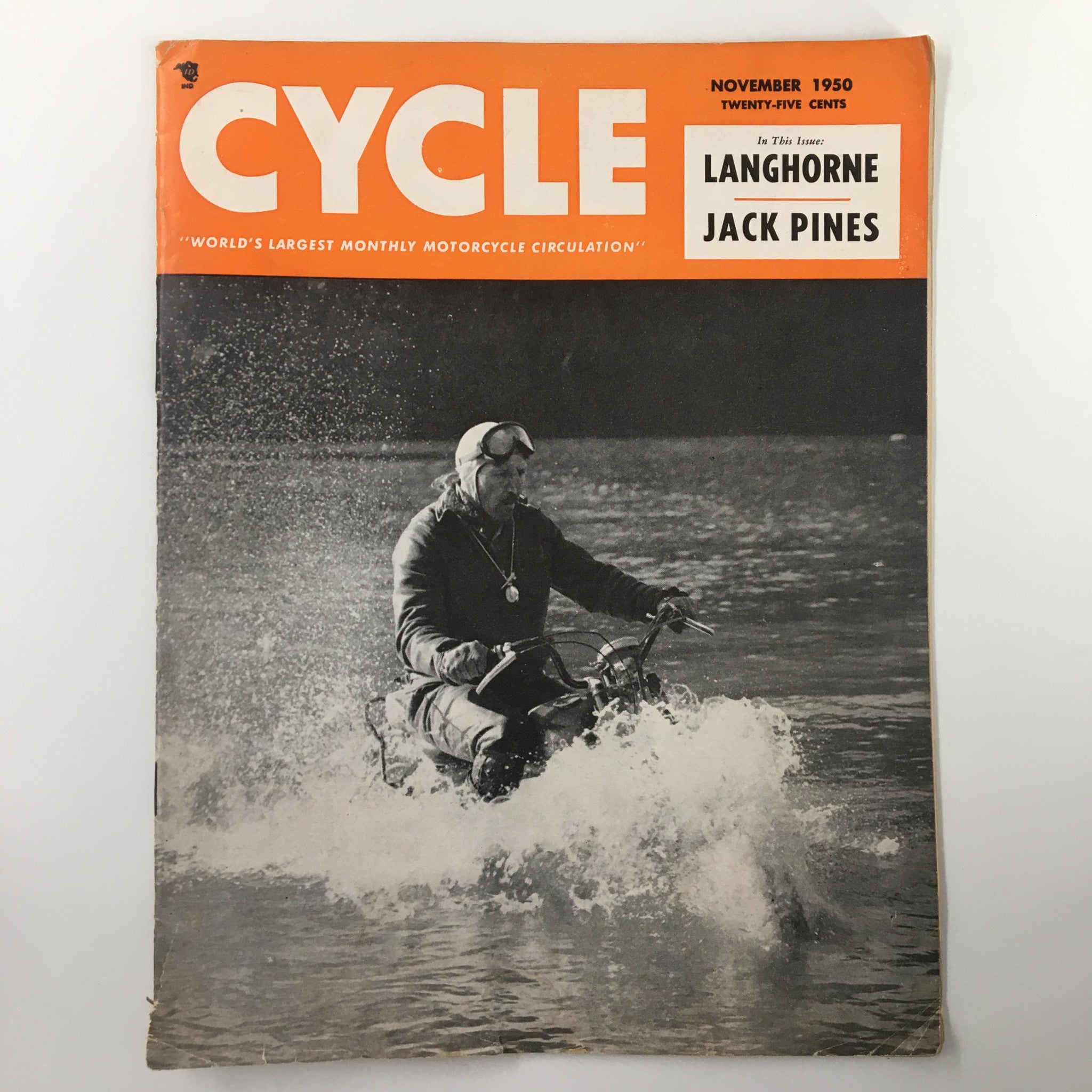 VTG Cycle Magazine November 1950 Langhorne and Jack Pines No Label