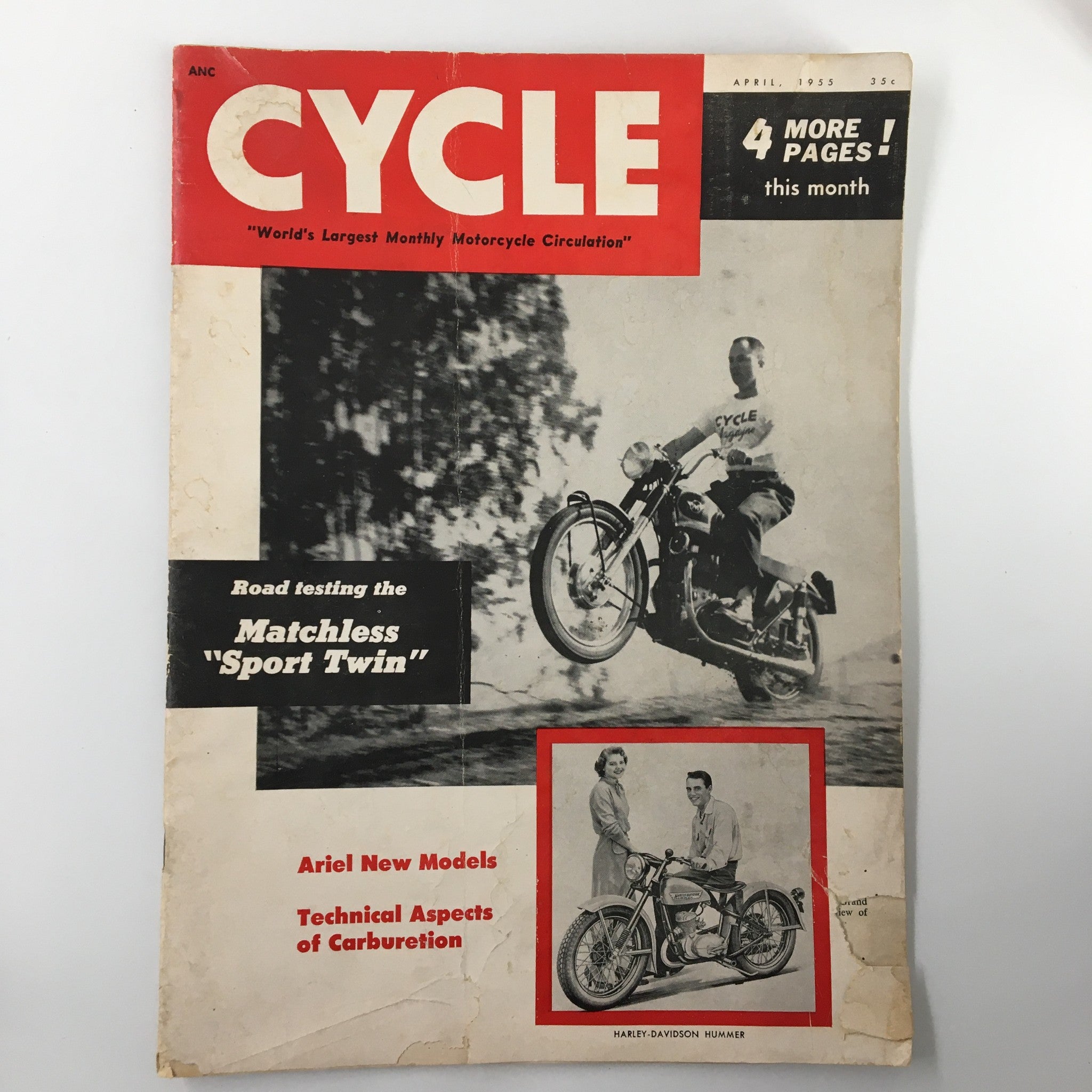 VTG Cycle Magazine April 1955 Technical Aspects of Carburetion No Label