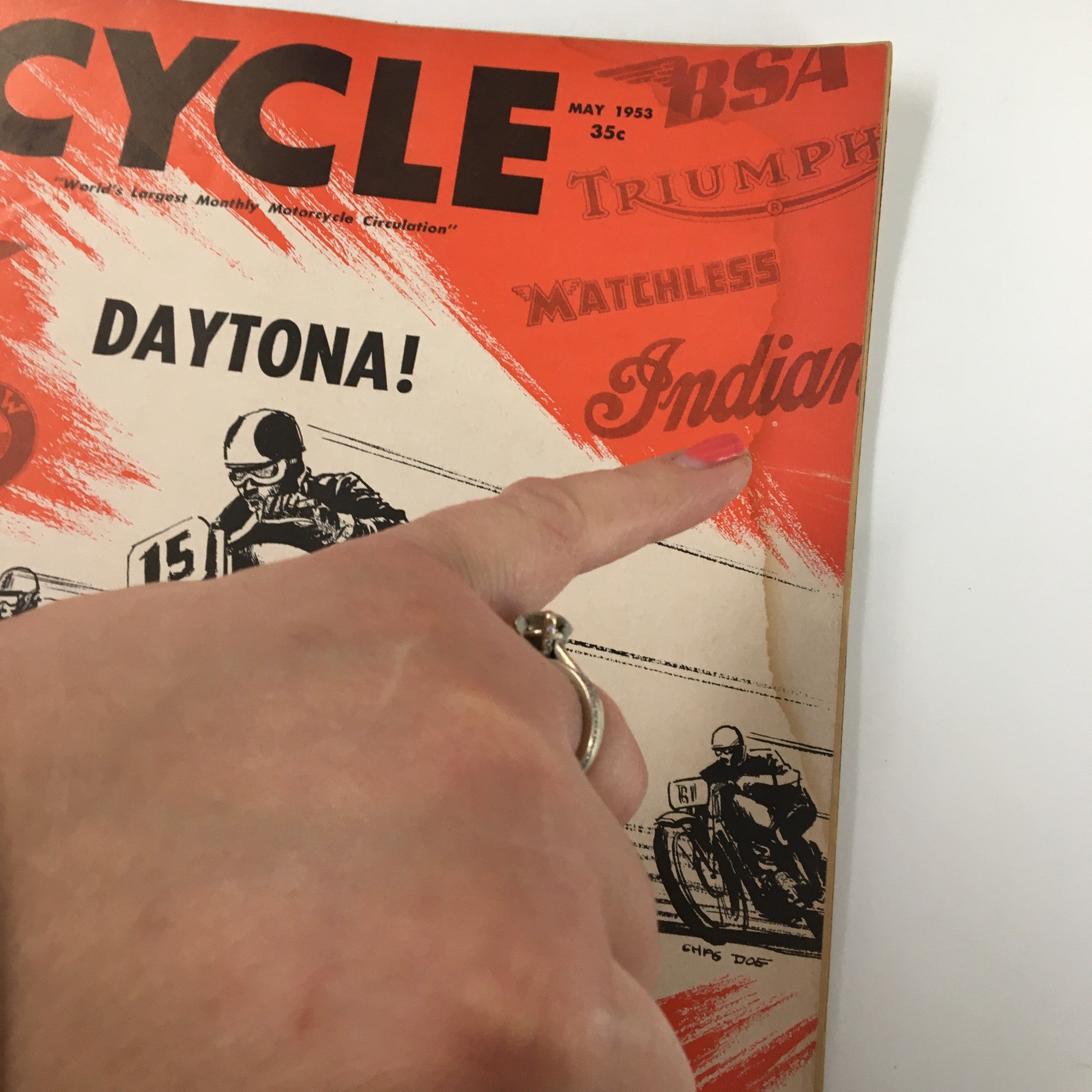 VTG Cycle Magazine May 1953 I Build A Big Bear Winner The Daytona No Label