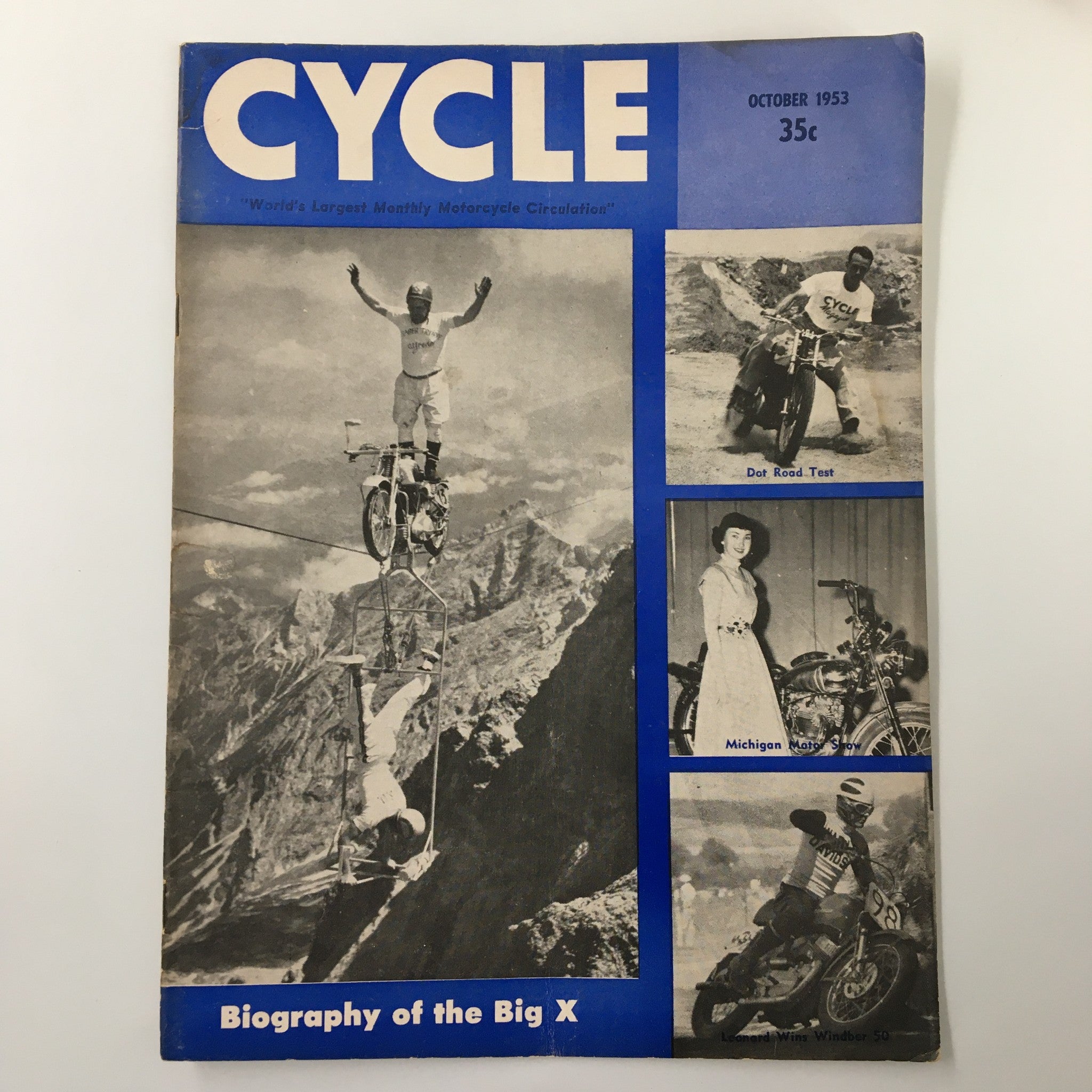 VTG Cycle Magazine October 1953 The Biography of the Big X No Label