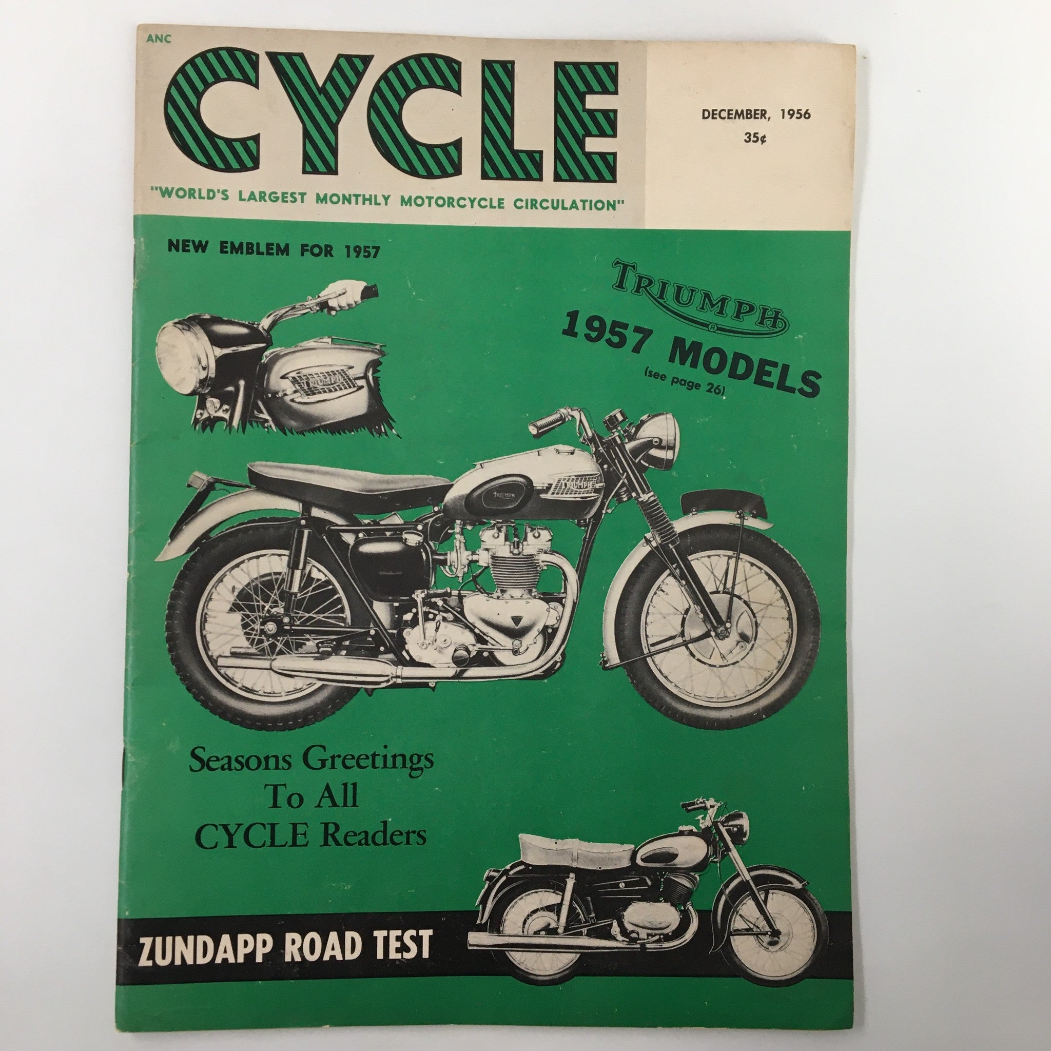 VTG Cycle Magazine December 1956 Tame Cyclists Disown Terrors No Label