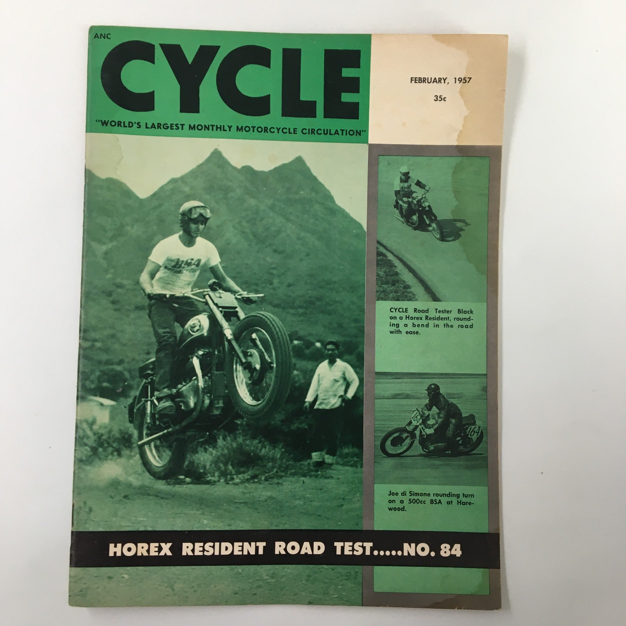 VTG Cycle Magazine February 1957 Horex Resident Road Test No. 84 No Label