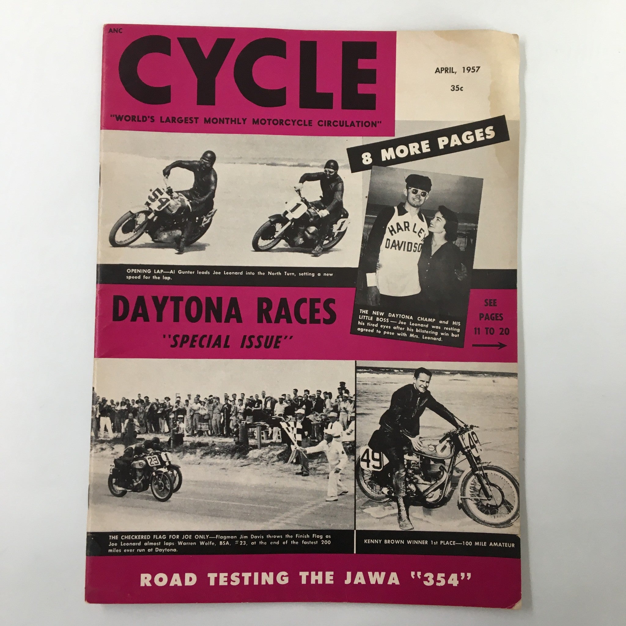 VTG Cycle Magazine April 1957 Road Testing The Jawa "354" No Label