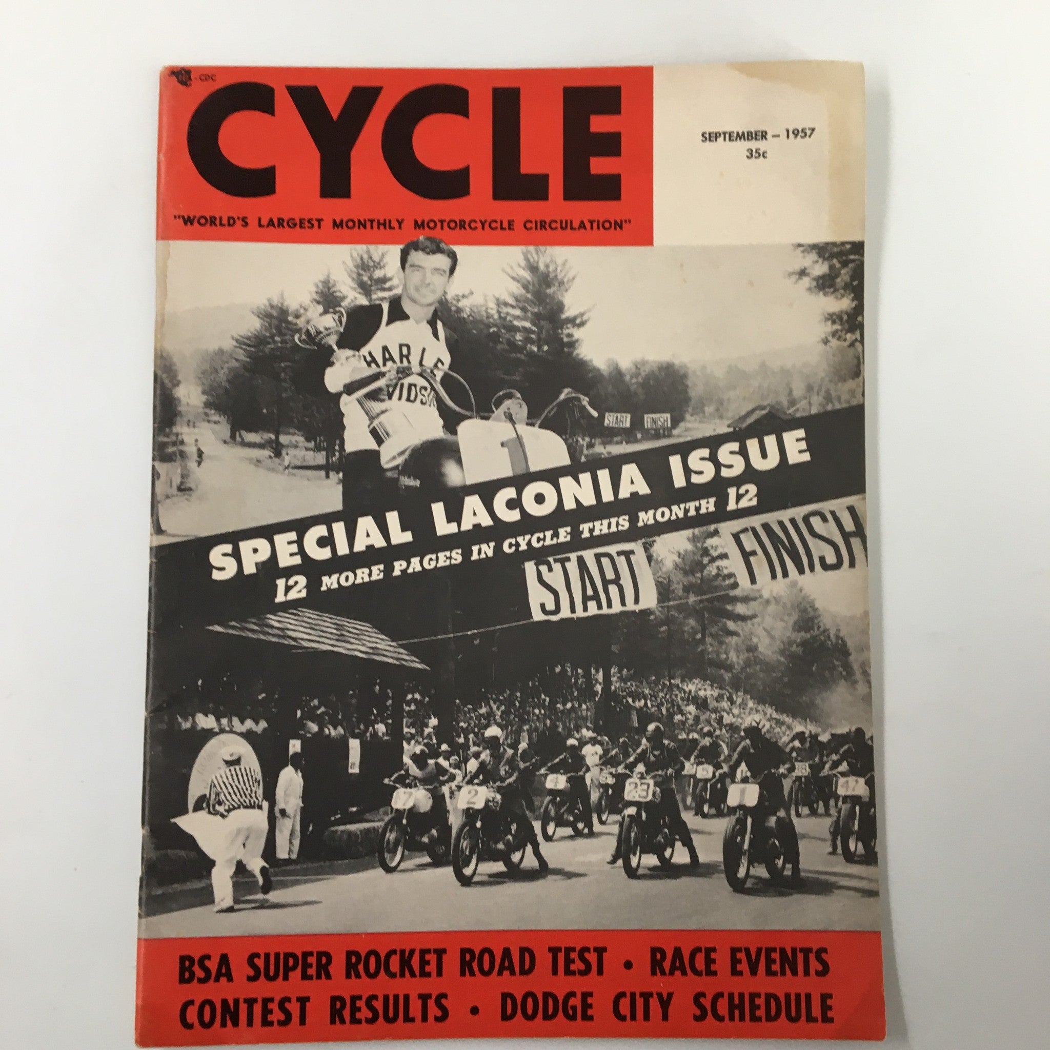 VTG Cycle Magazine September 1957 Clymer's Laconia Highlights No Label