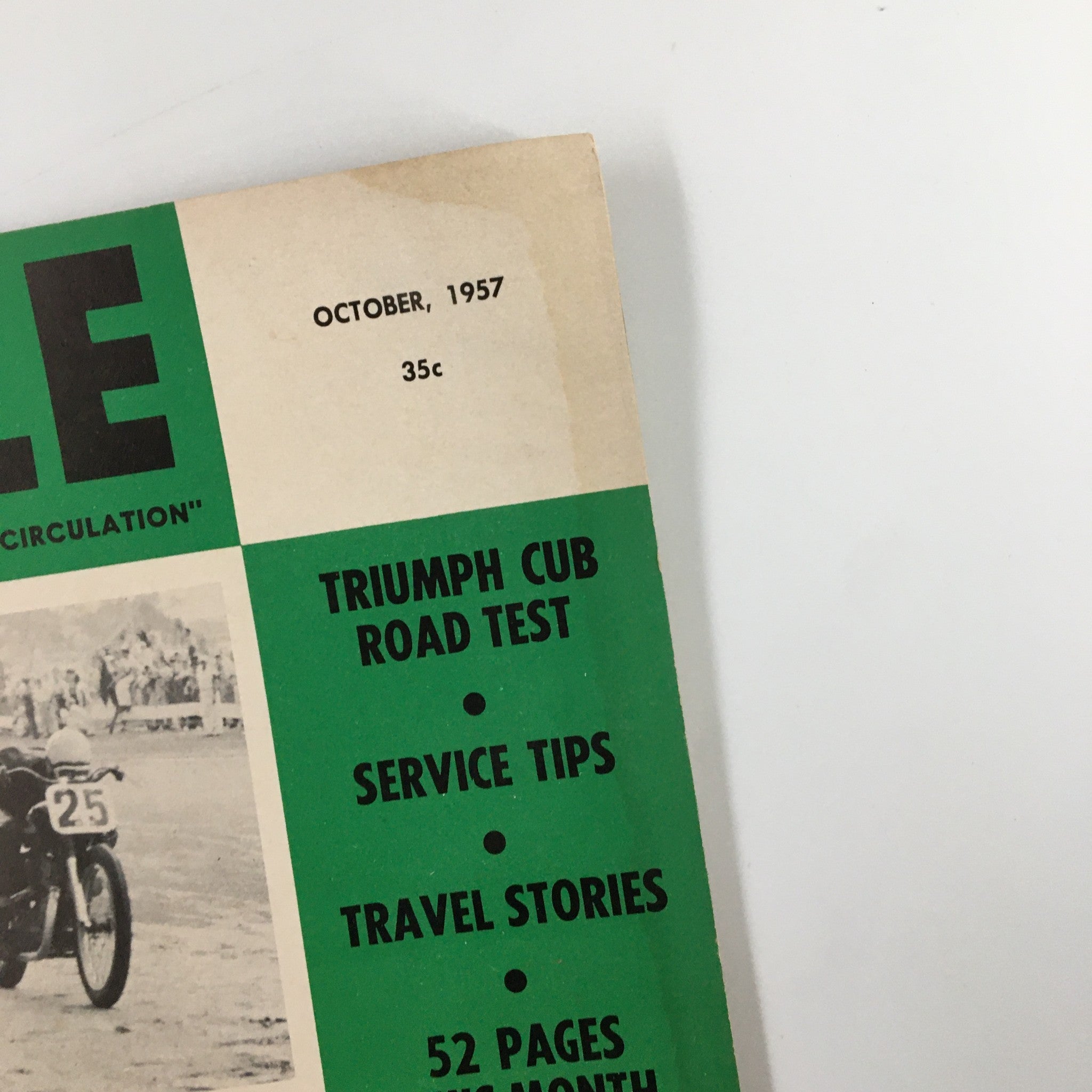 VTG Cycle Magazine October 1957 My Motorcylce Trip in Europe No Label