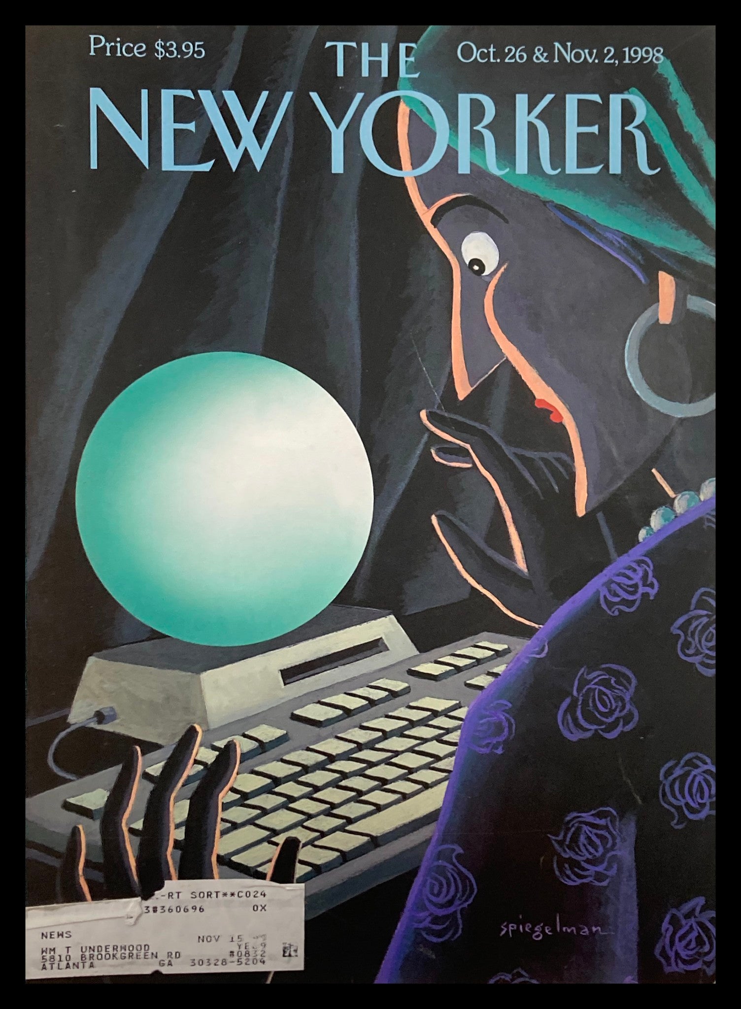 COVER ONLY The New Yorker October 26 1998 What's Next by Art Spiegelman