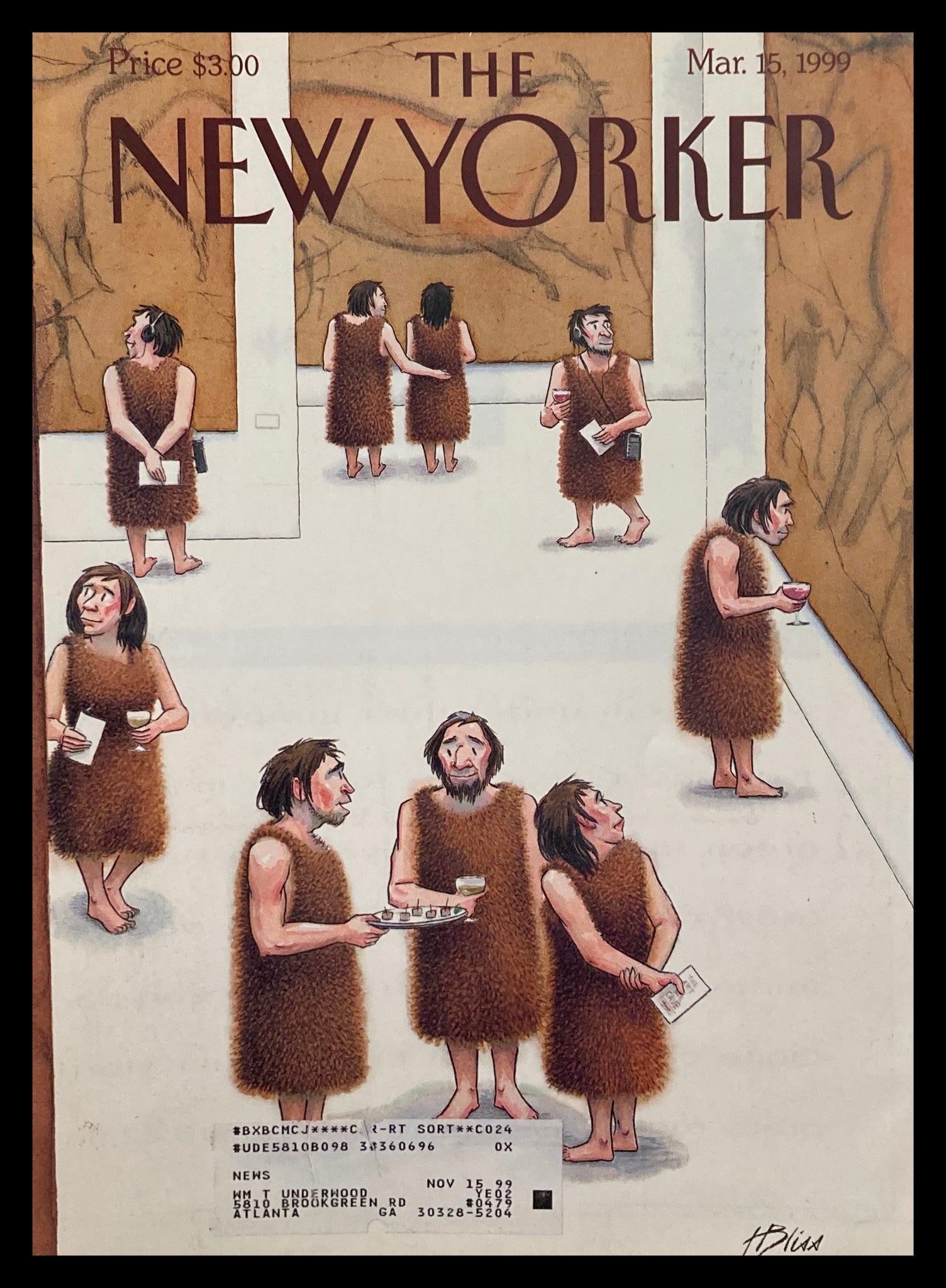 COVER ONLY The New Yorker March 15 1999 Cave Opening by Harry Bliss