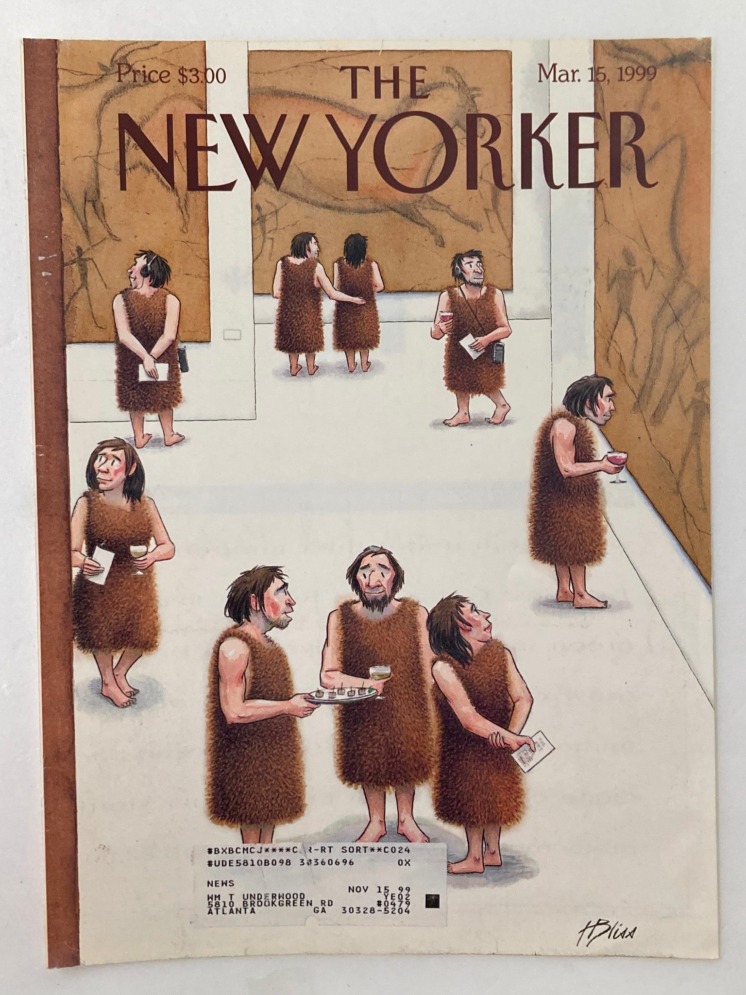 COVER ONLY The New Yorker March 15 1999 Cave Opening by Harry Bliss