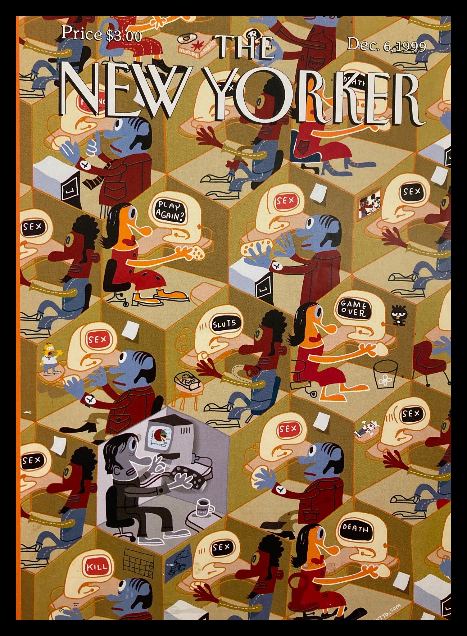 COVER ONLY The New Yorker December 6 1999 Work Station, Play Station by Seibold