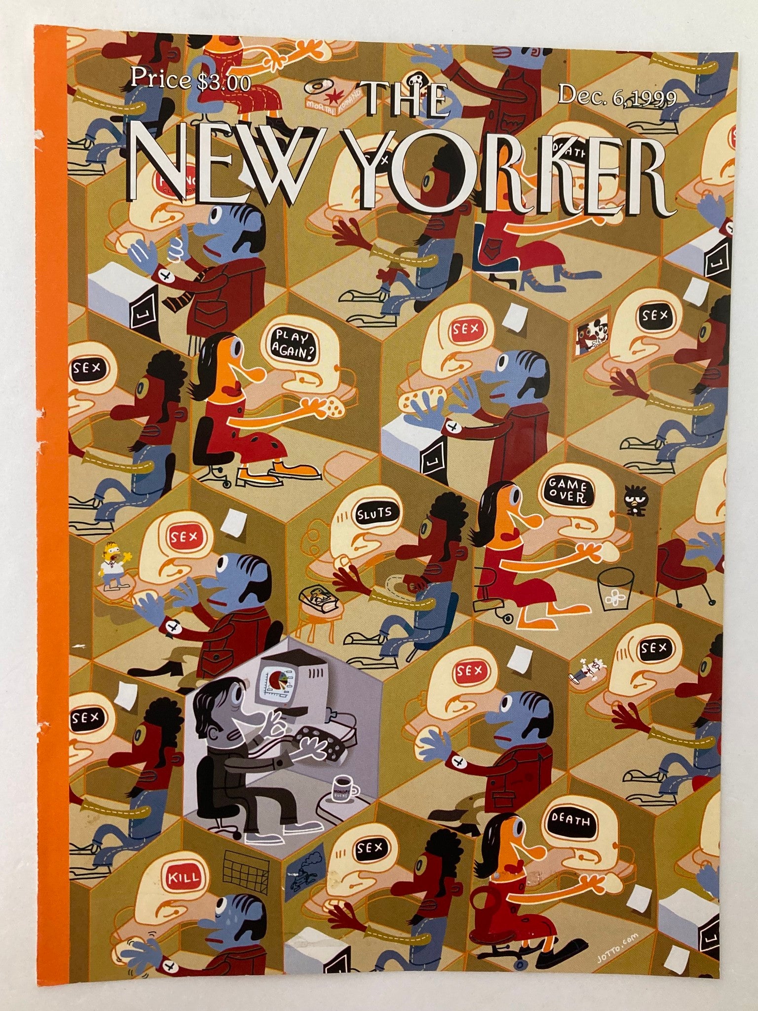 COVER ONLY The New Yorker December 6 1999 Work Station, Play Station by Seibold