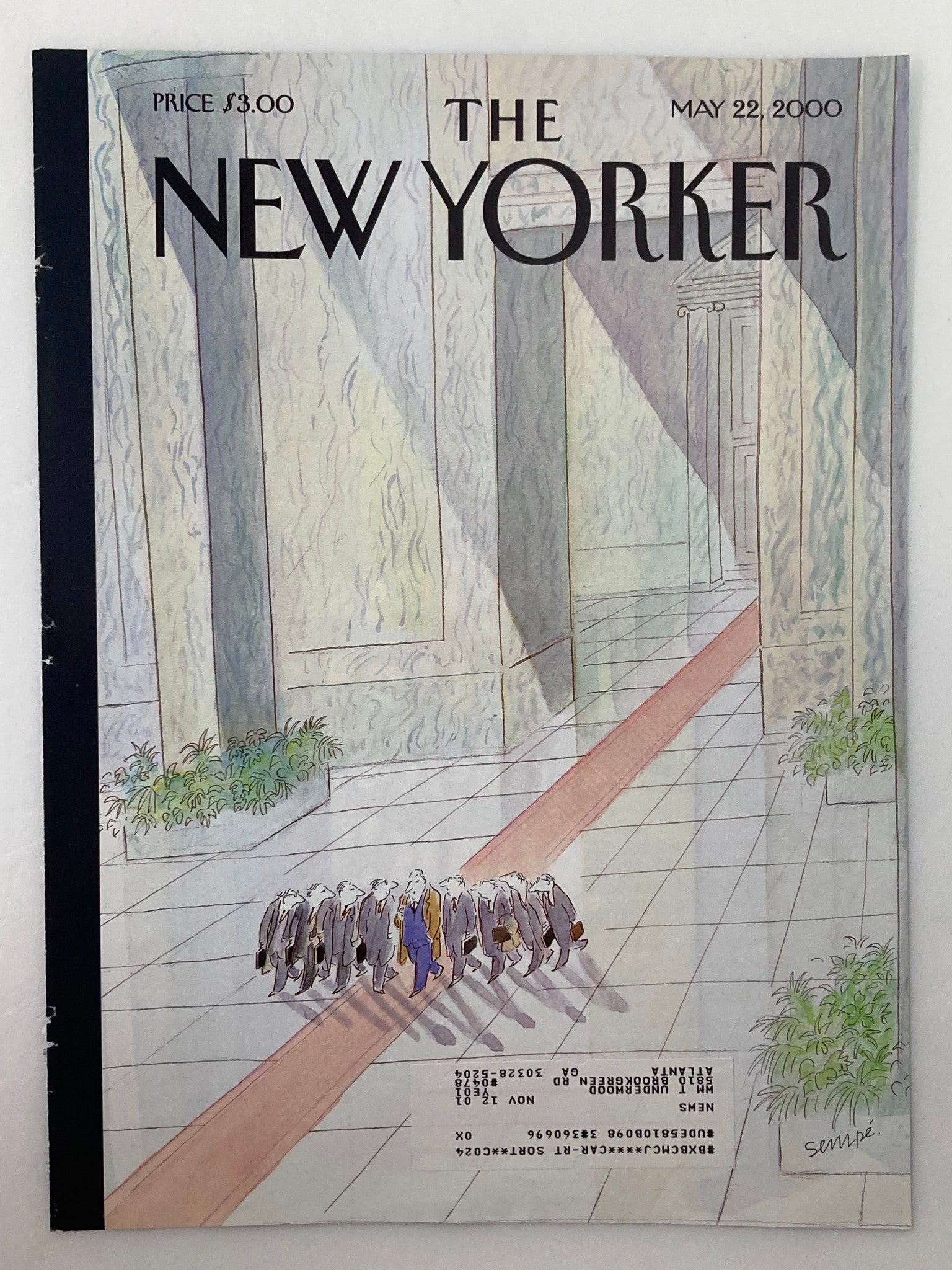 COVER ONLY The New Yorker May 22 2000 Hanging on Every Word by J.J. Sempe