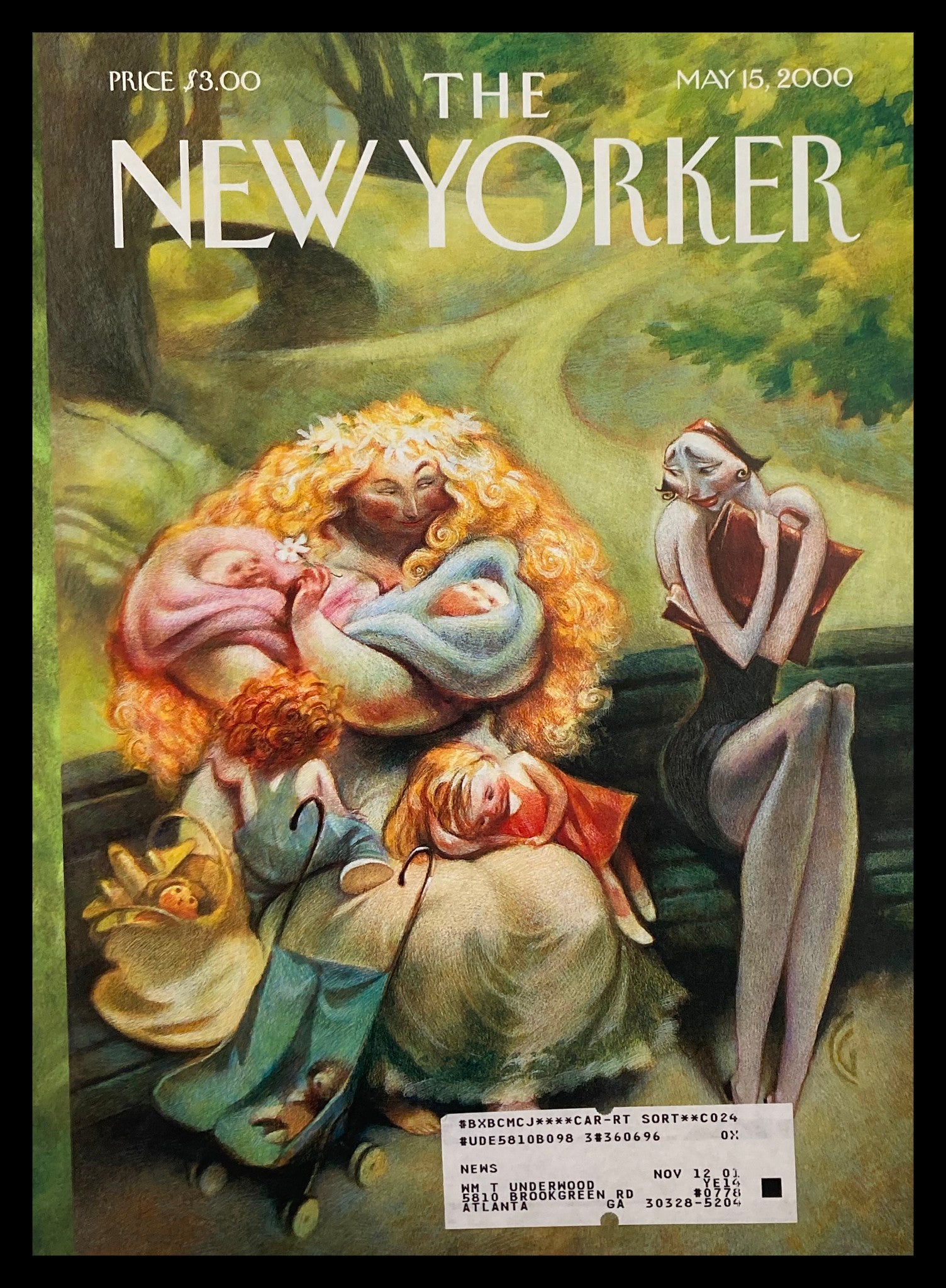 COVER ONLY The New Yorker May 15 2000 Mother Nature by Carter Goodrich