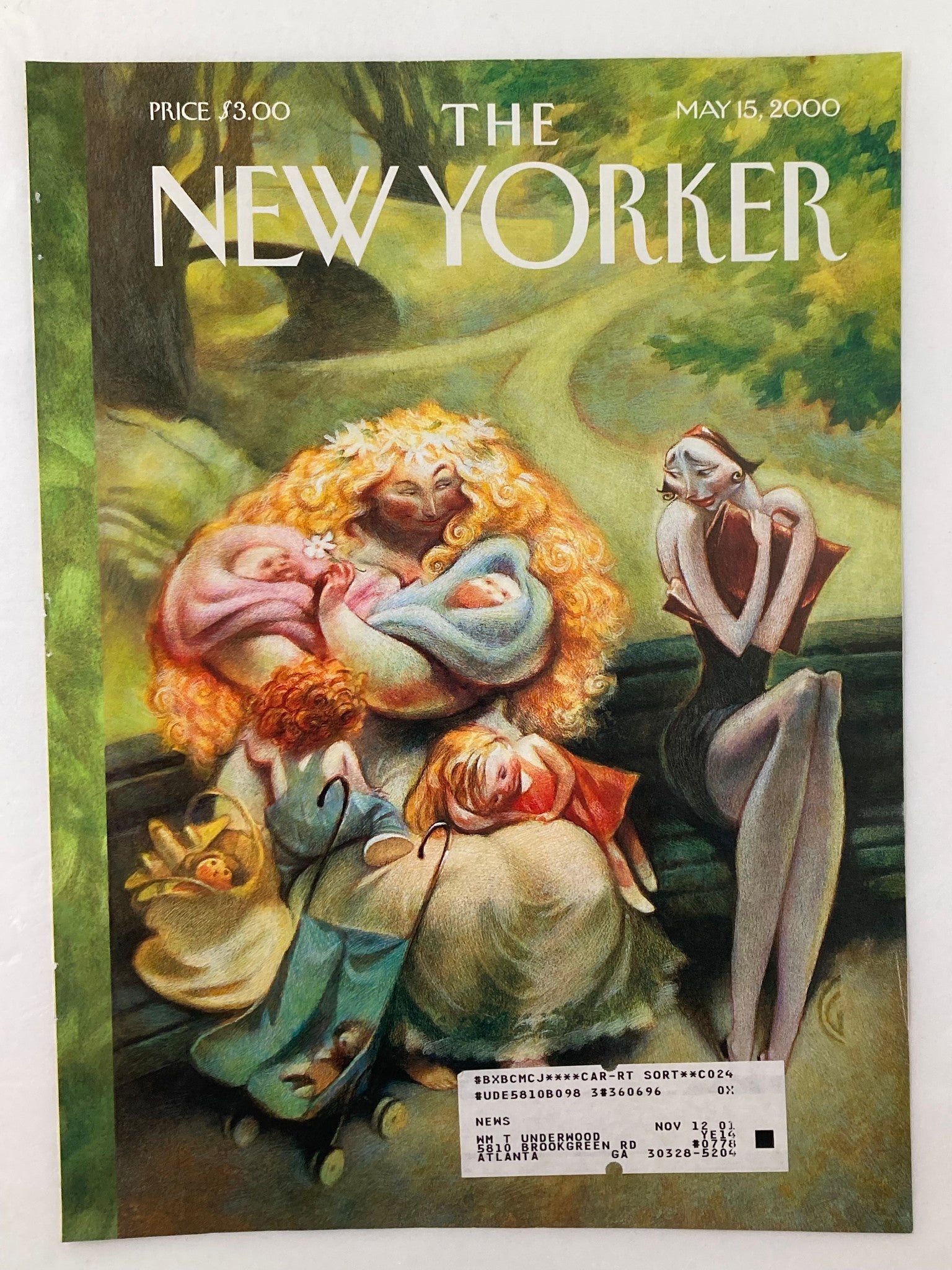 COVER ONLY The New Yorker May 15 2000 Mother Nature by Carter Goodrich