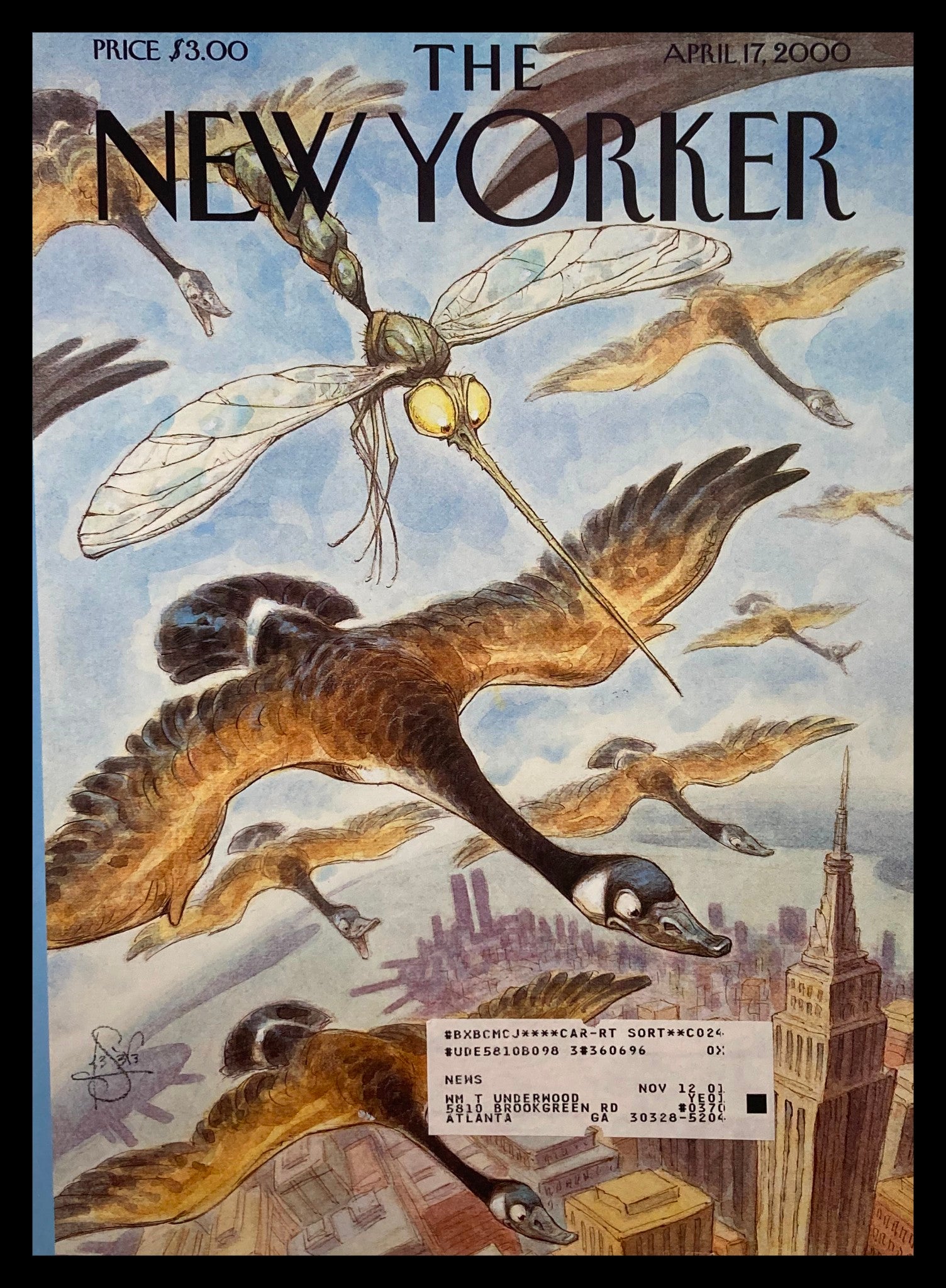 COVER ONLY The New Yorker April 17 2000 Blending In by Peter de Seve