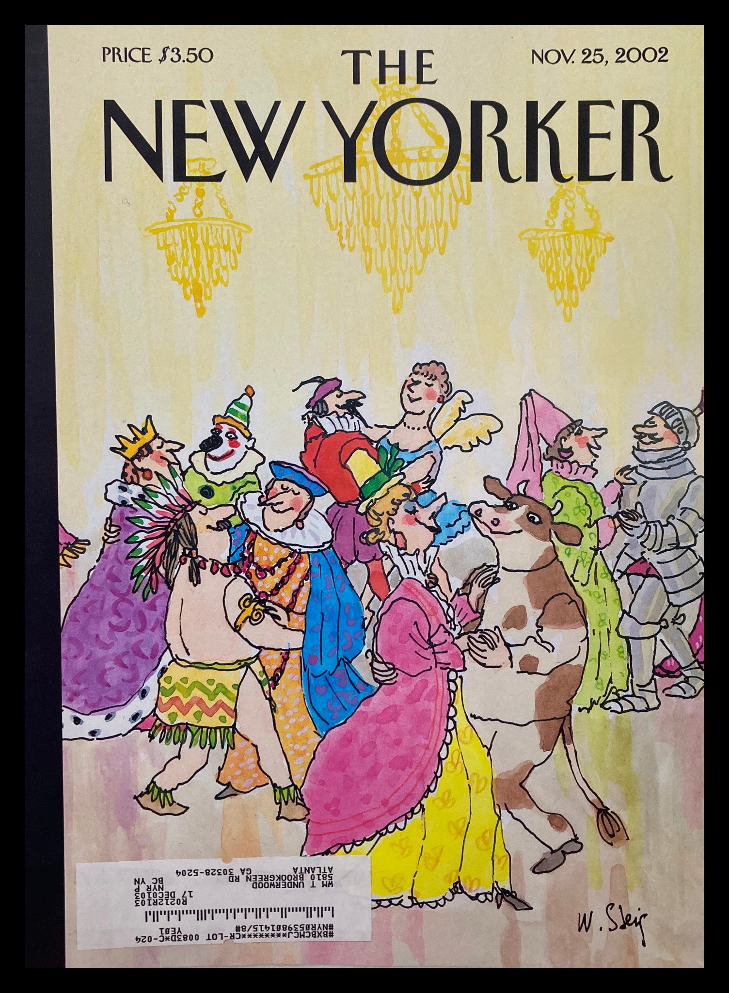 COVER ONLY The New Yorker November 25 2002 Masquerade by William Steig