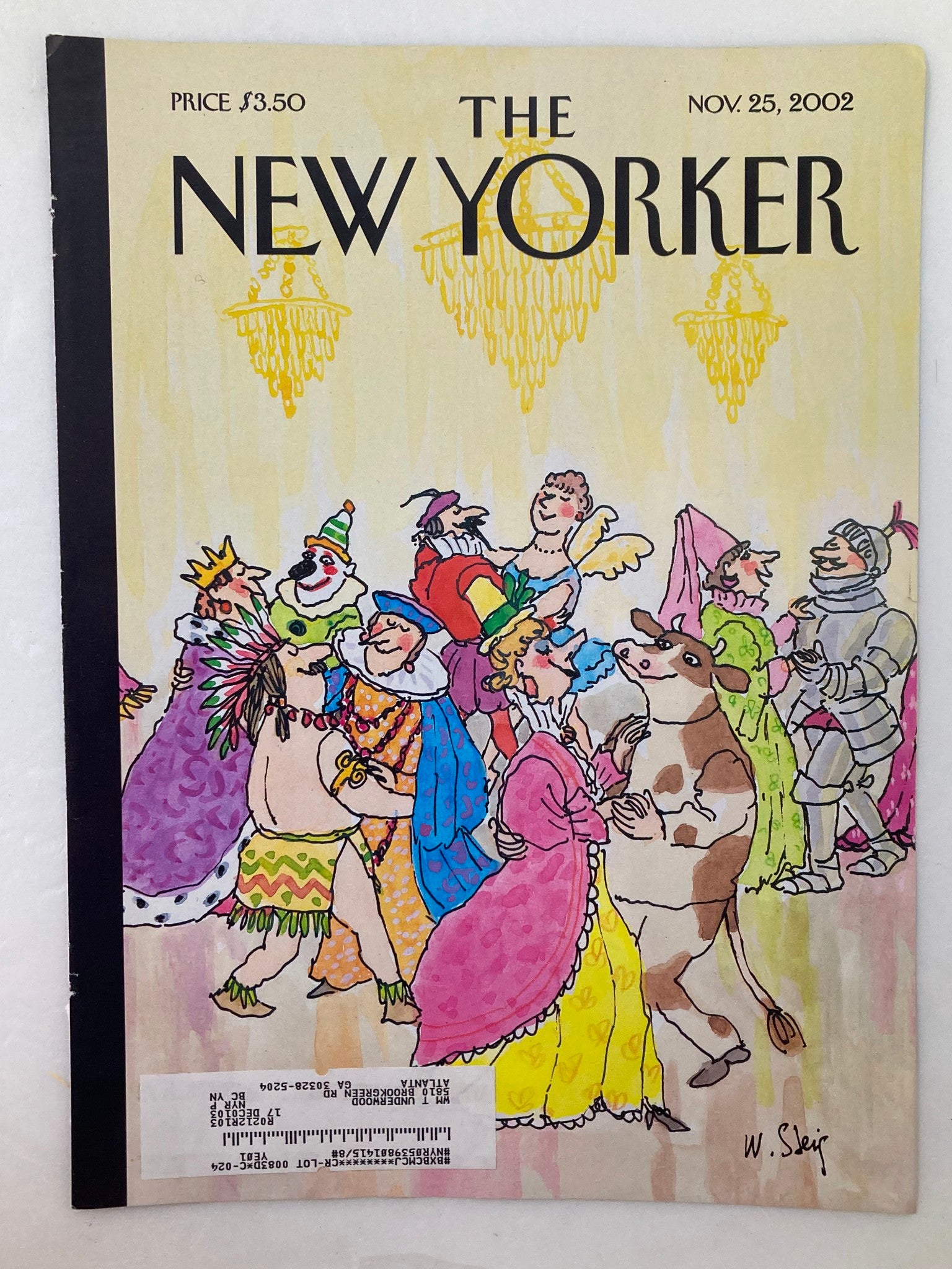 COVER ONLY The New Yorker November 25 2002 Masquerade by William Steig