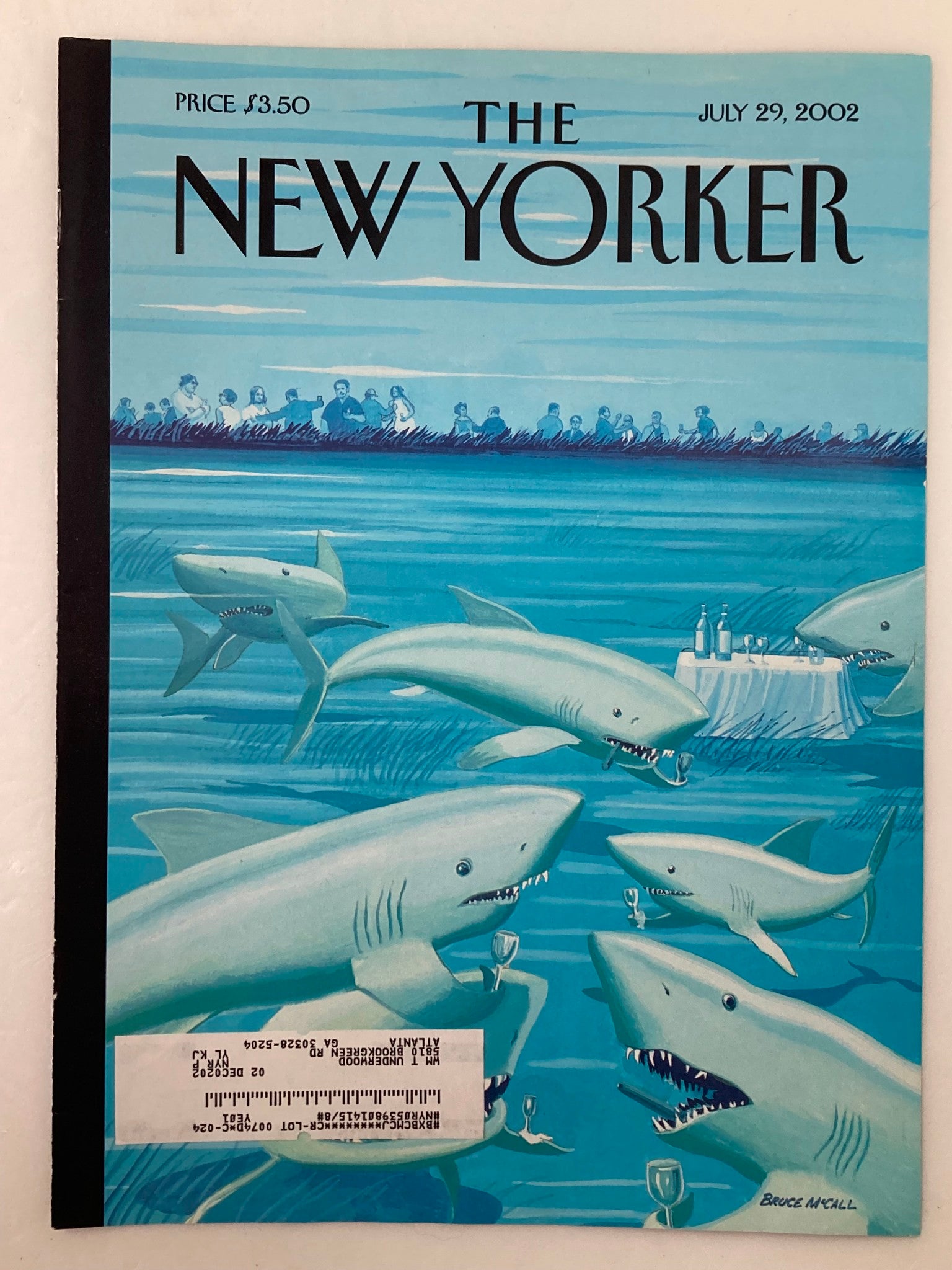 COVER ONLY The New Yorker July 29 2002 Drinks Before Dinner by Bruce McCall