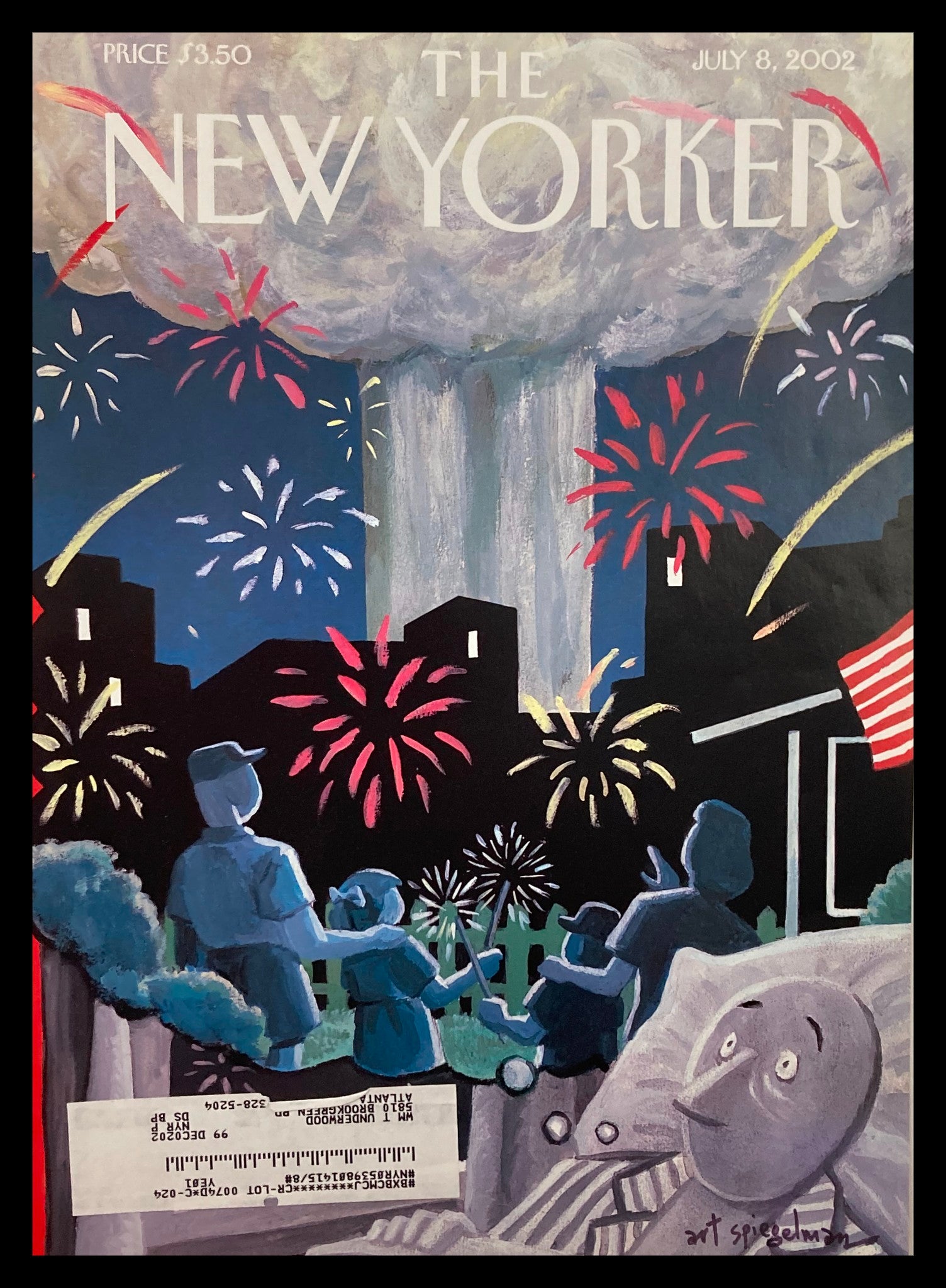 COVER ONLY The New Yorker July 8 2002 Fears of July 2002 by Art Spiegelman