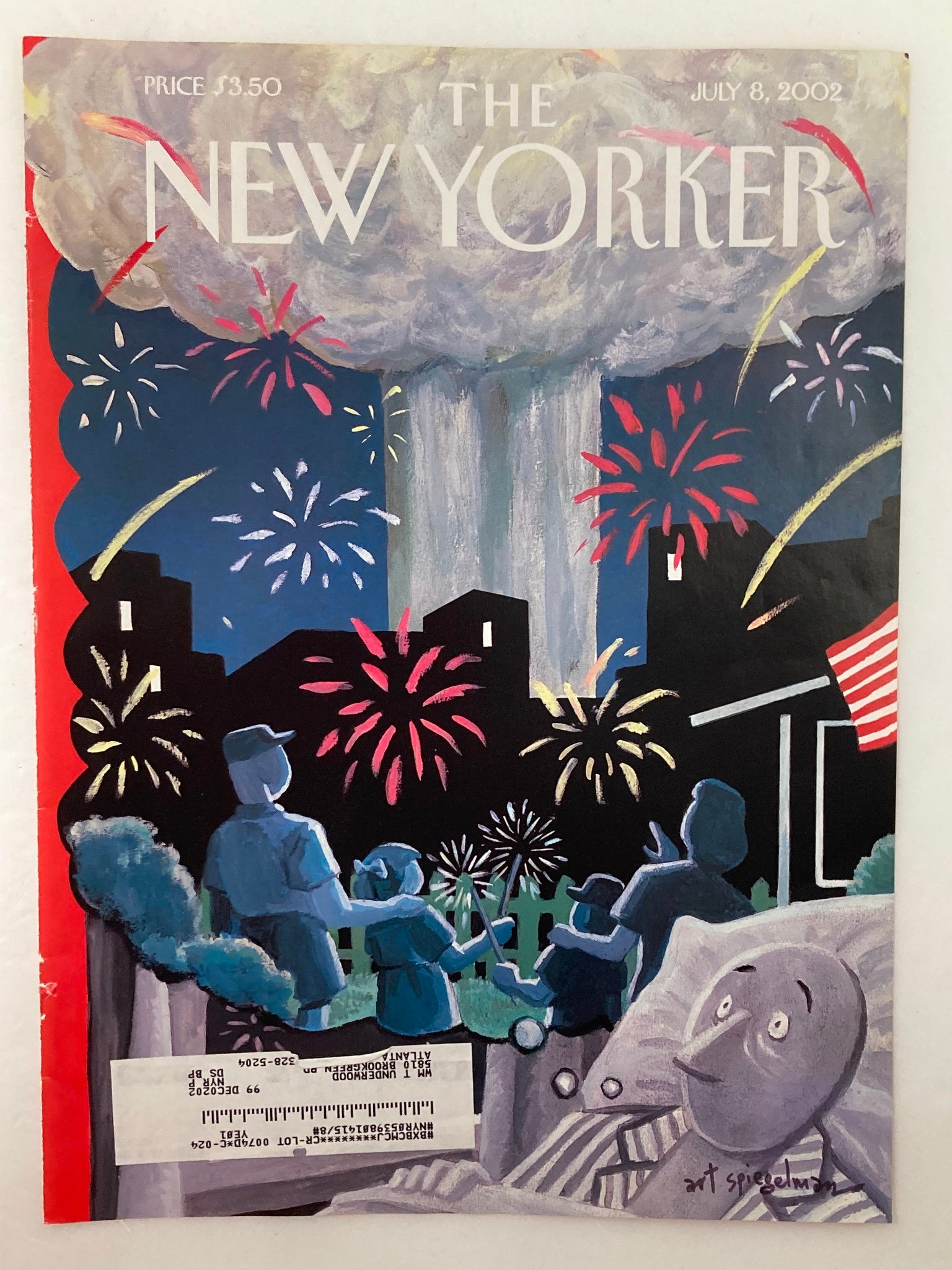 COVER ONLY The New Yorker July 8 2002 Fears of July 2002 by Art Spiegelman