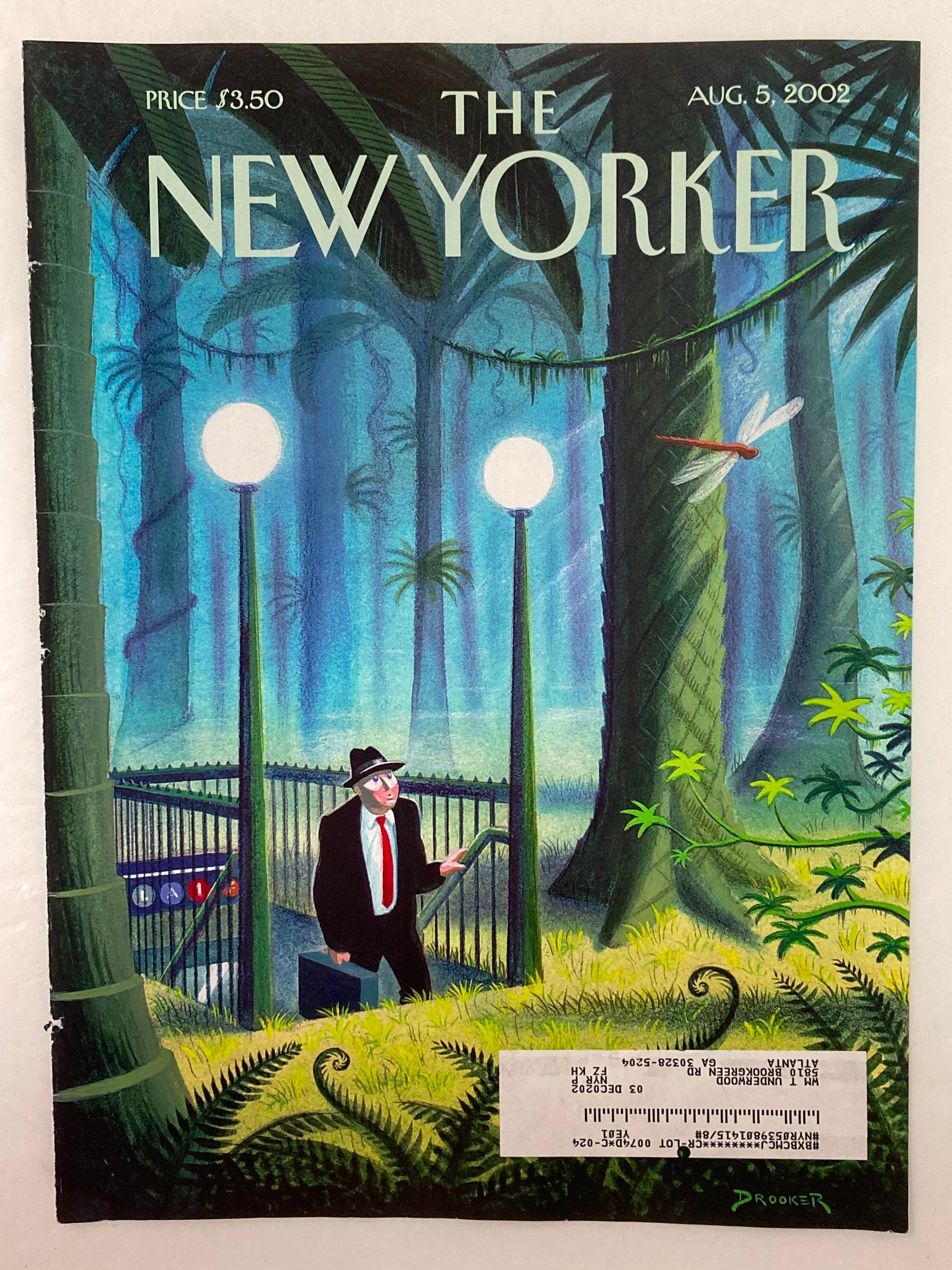 COVER ONLY The New Yorker August 5 2002 The Last Stop by Eric Drooker