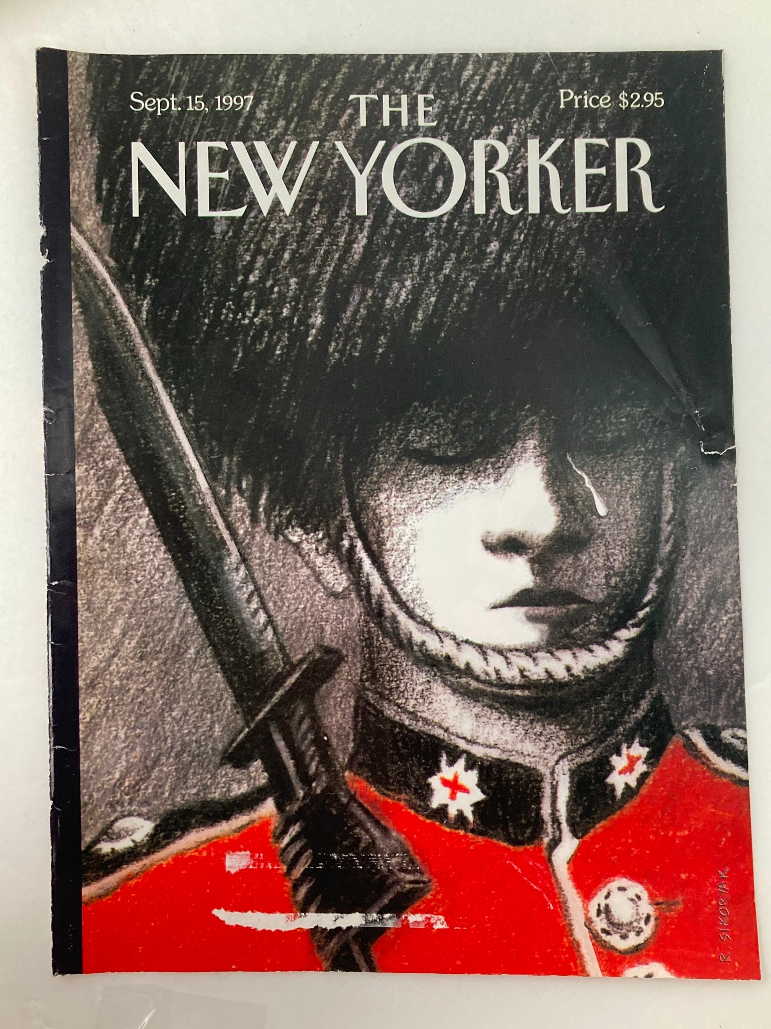 COVER ONLY The New Yorker September 15 1997 Last Salute by Robert Sikoryak