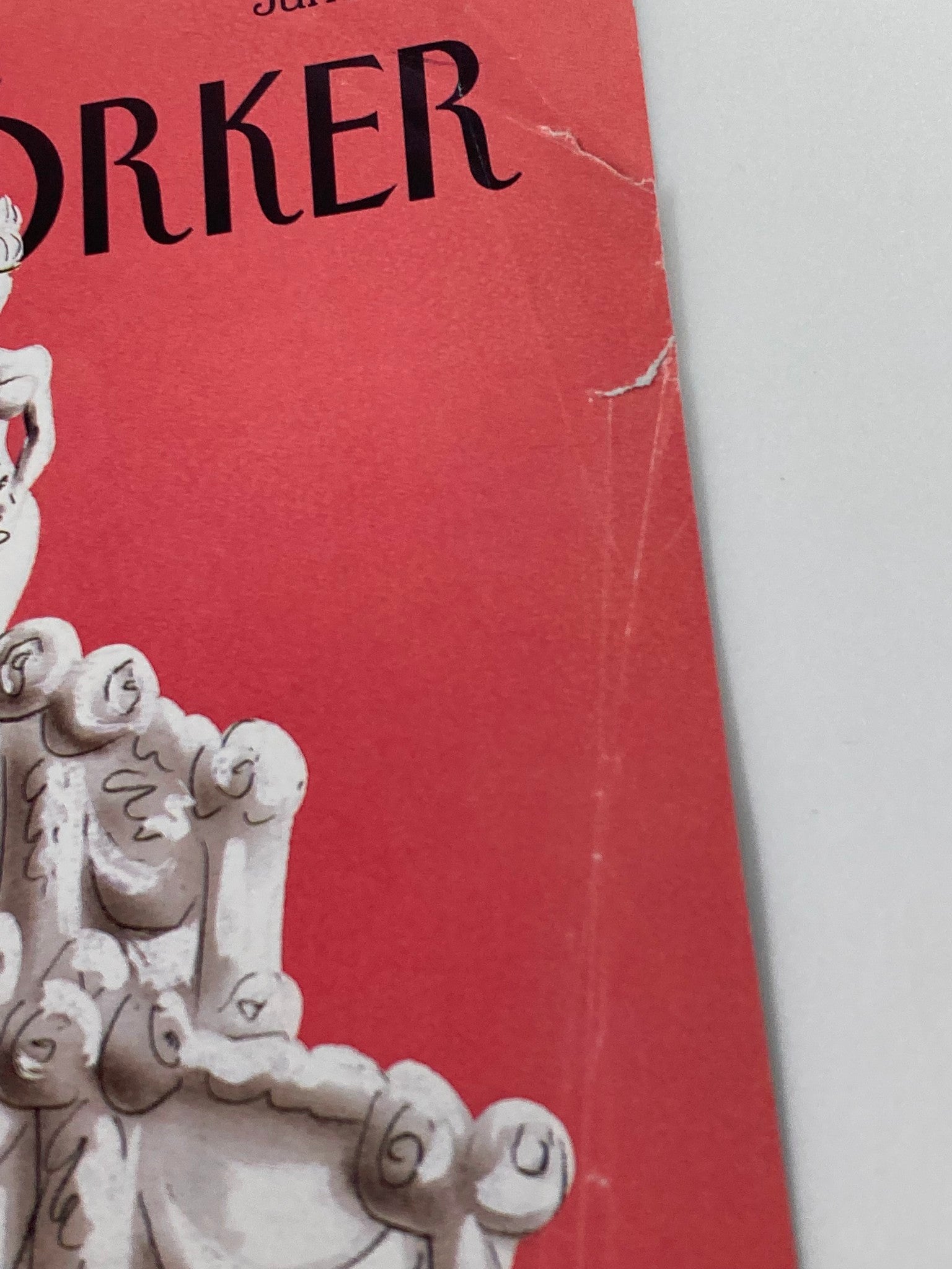Detailed view of The New Yorker Cover from June 7, 1999, titled 'The Icing on the Cake', illustrating the intricate design of a wedding cake with whimsical characters.