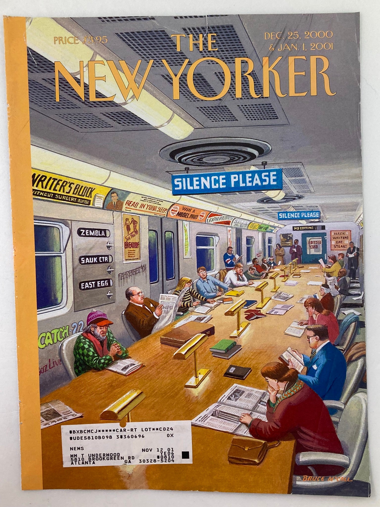 COVER ONLY The New Yorker December 25 2000 Under Two Flags by Bruce McCall