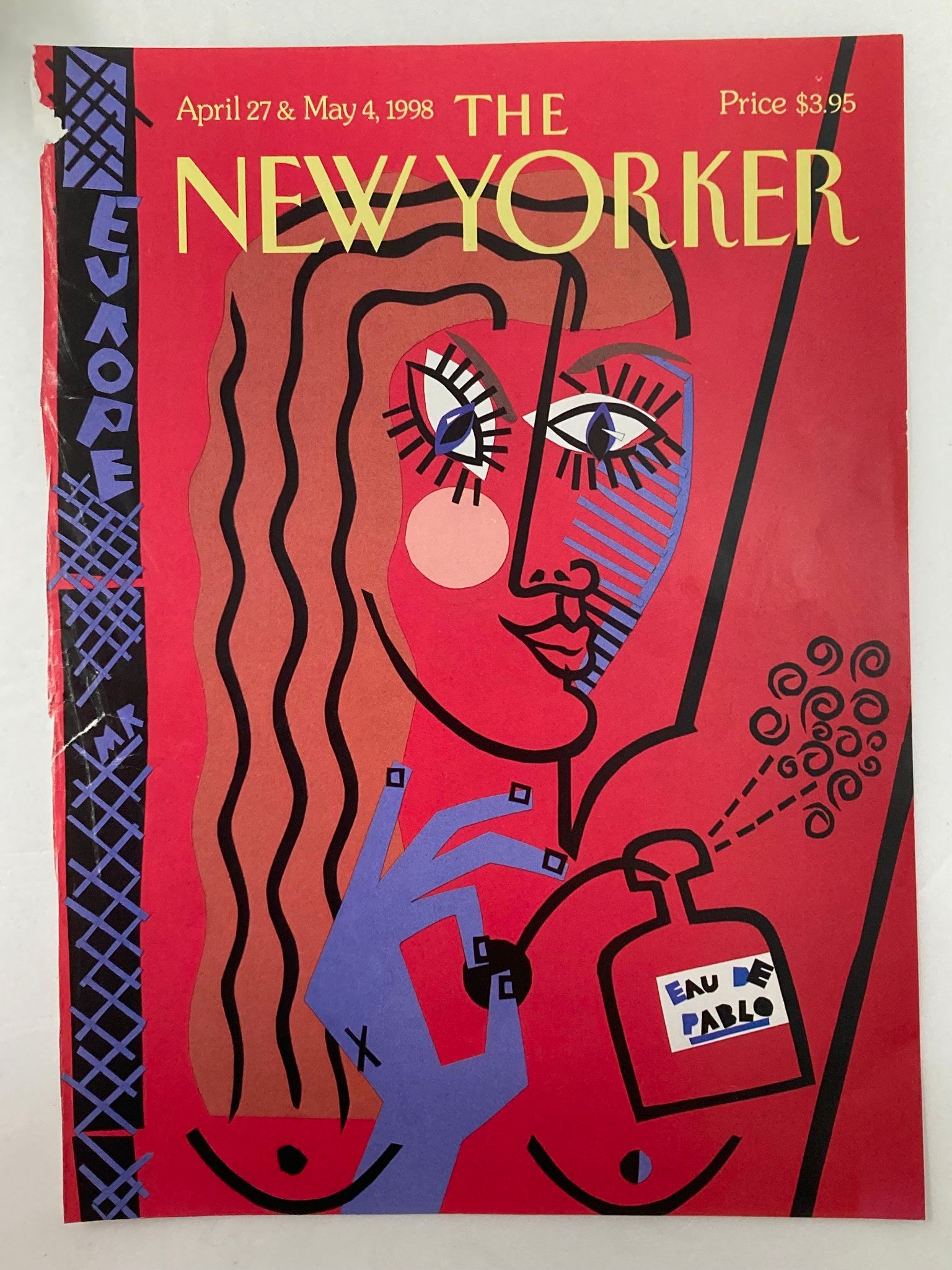 COVER ONLY The New Yorker April 27 1998 Eau de Pablo by Michael Roberts