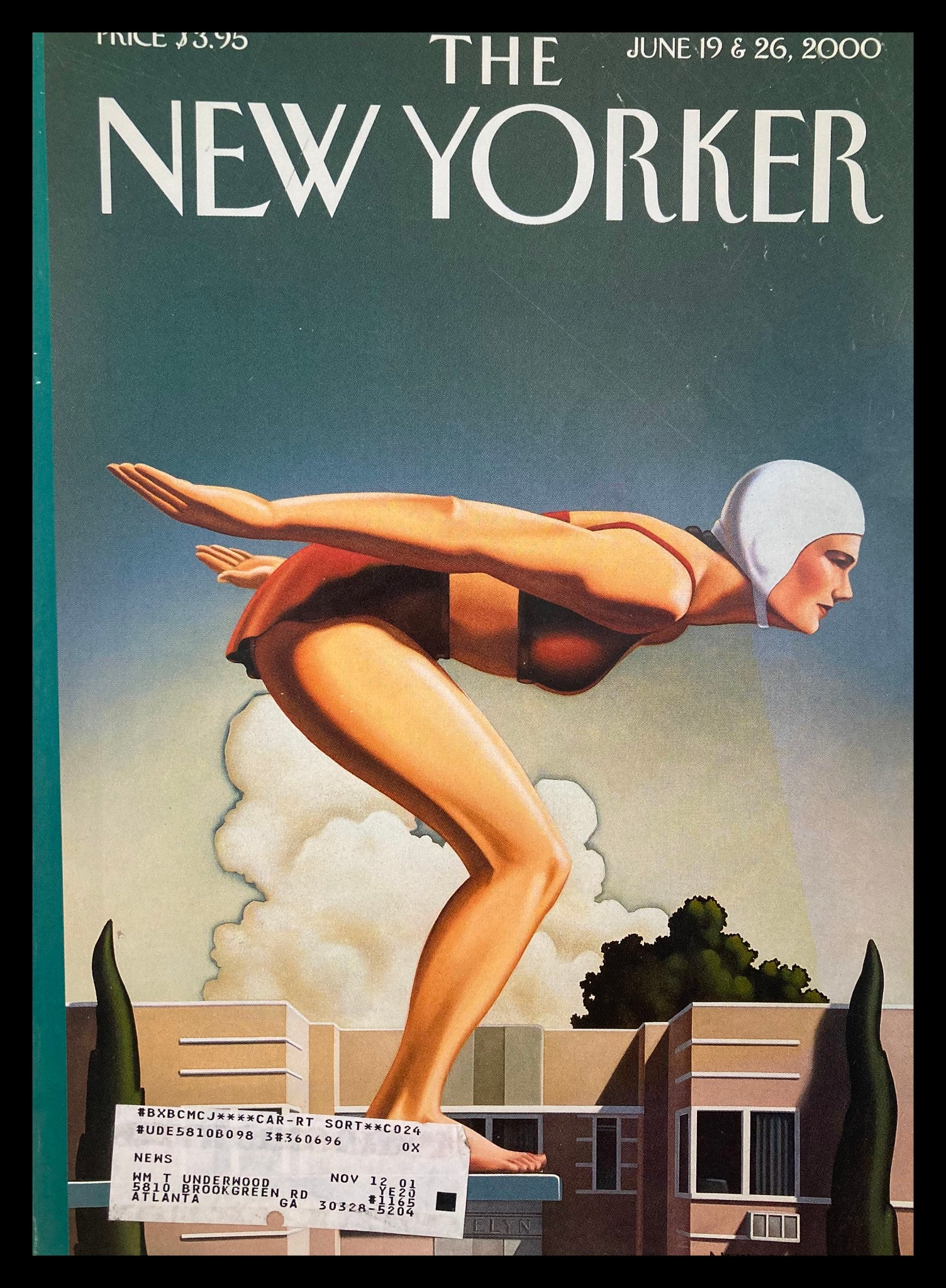 COVER ONLY The New Yorker June 19 2000 Dive Now by R. Keaton Nelson