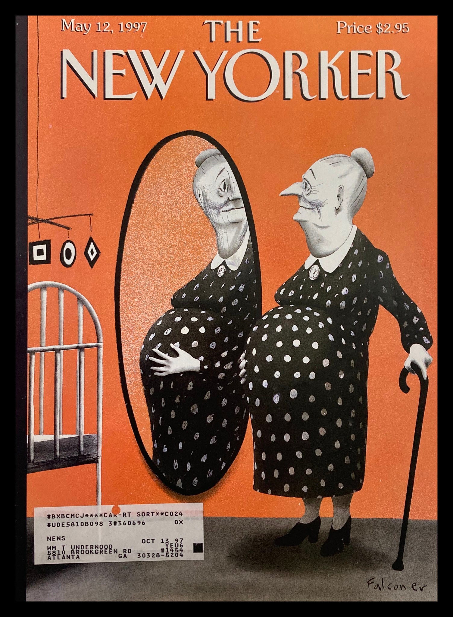 COVER ONLY The New Yorker May 12 1997 Mother's Day by Ian Falconer