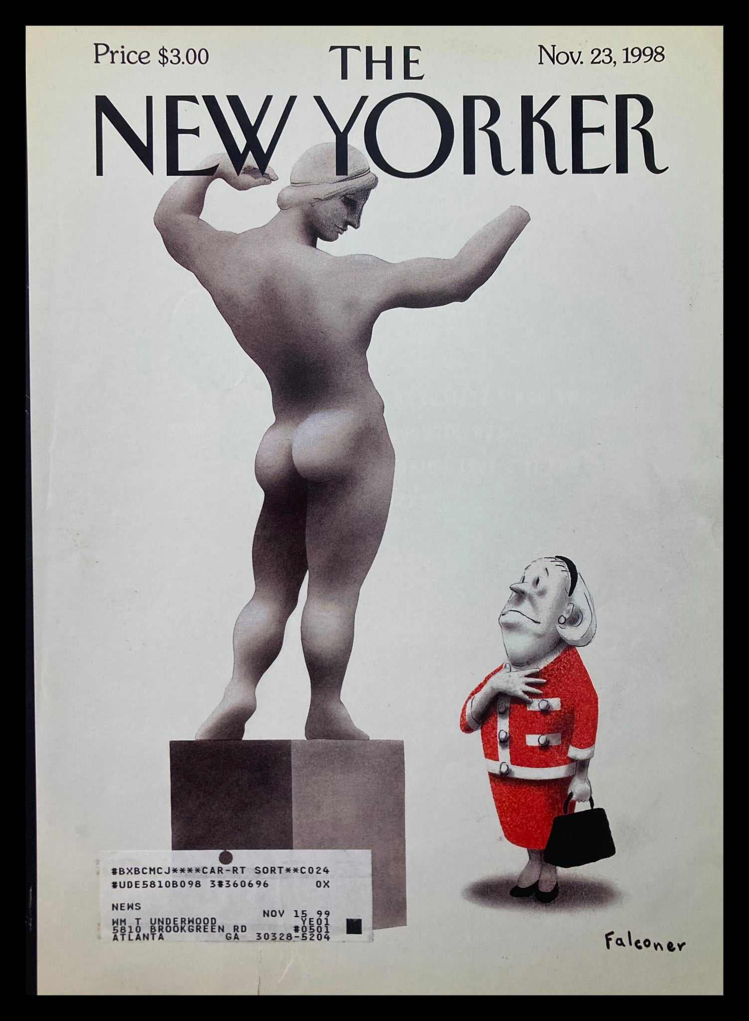 COVER ONLY The New Yorker November 23 1998 Art Appreciation by Ian Falconer