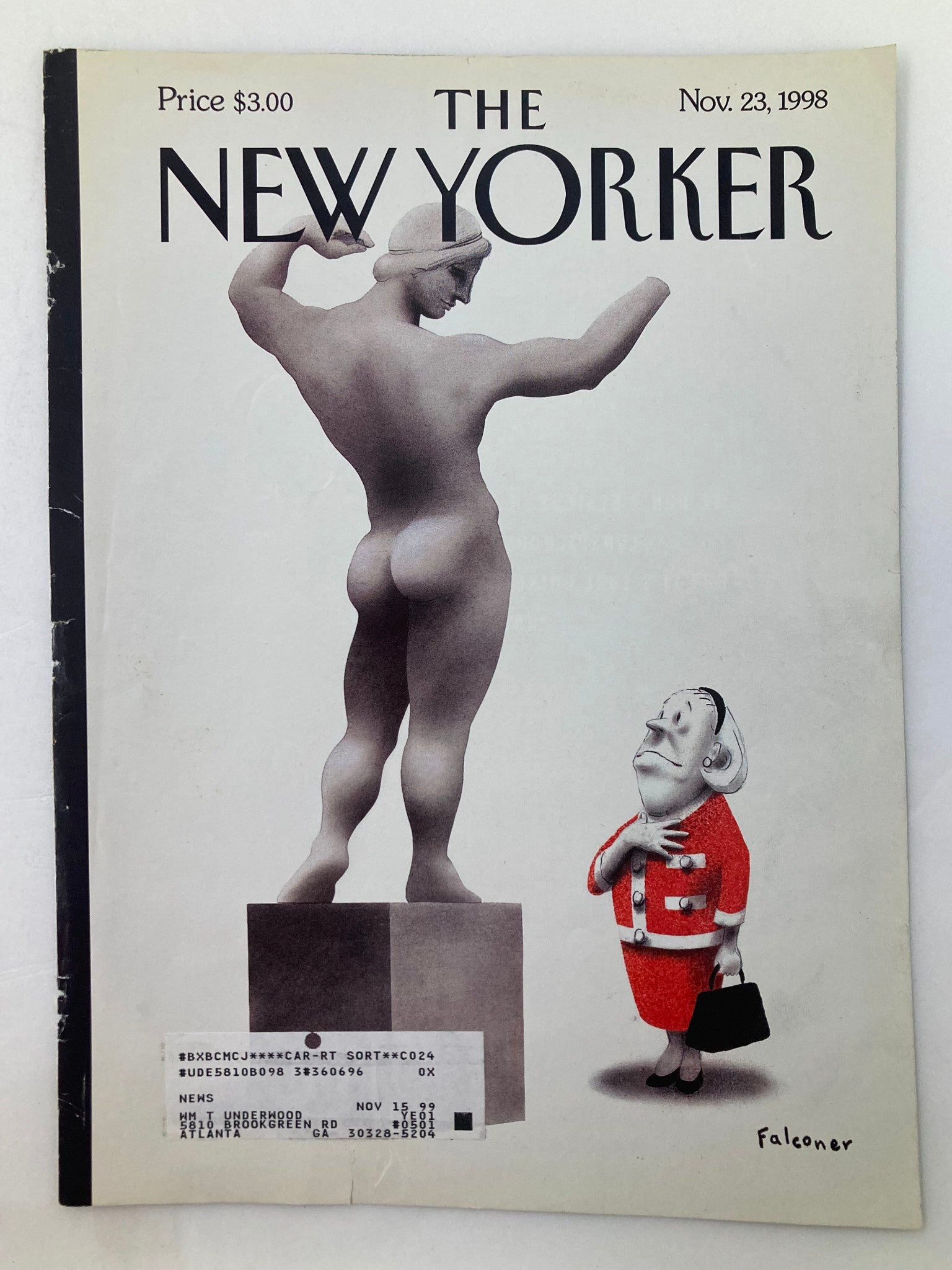 COVER ONLY The New Yorker November 23 1998 Art Appreciation by Ian Falconer