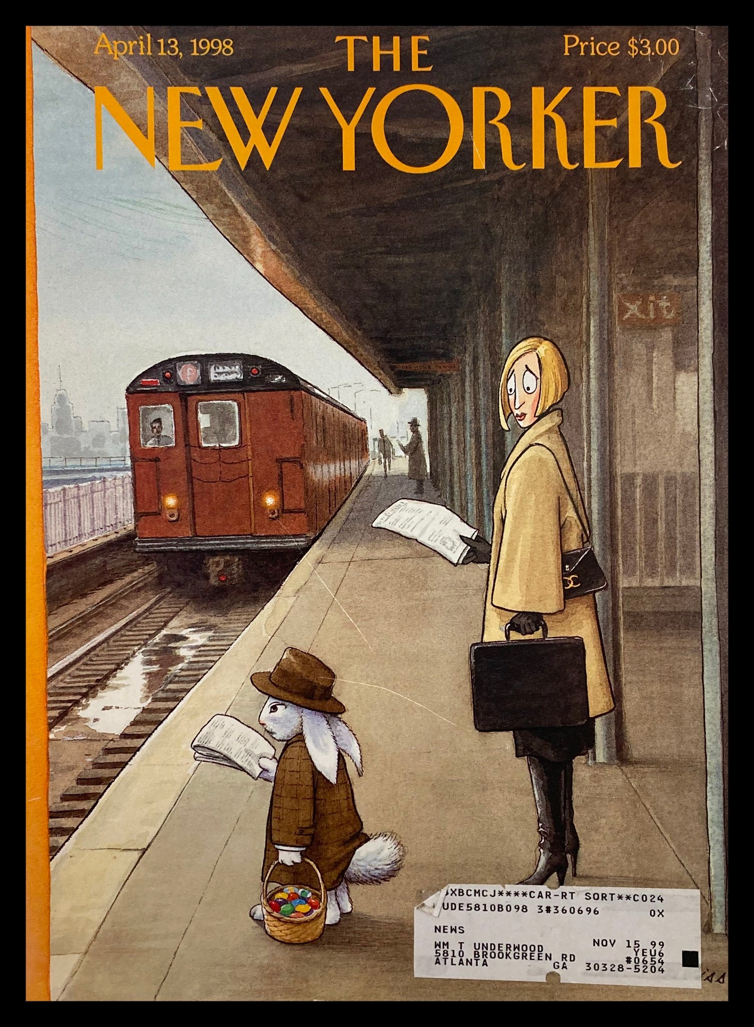 COVER ONLY The New Yorker April 13 1998 Another Day, Another Egg by Harry Bliss