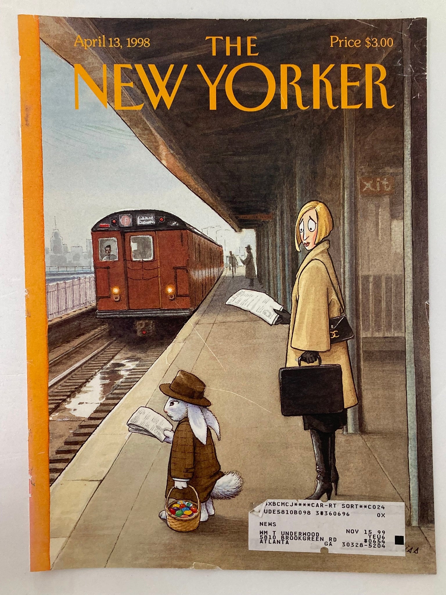 COVER ONLY The New Yorker April 13 1998 Another Day, Another Egg by Harry Bliss