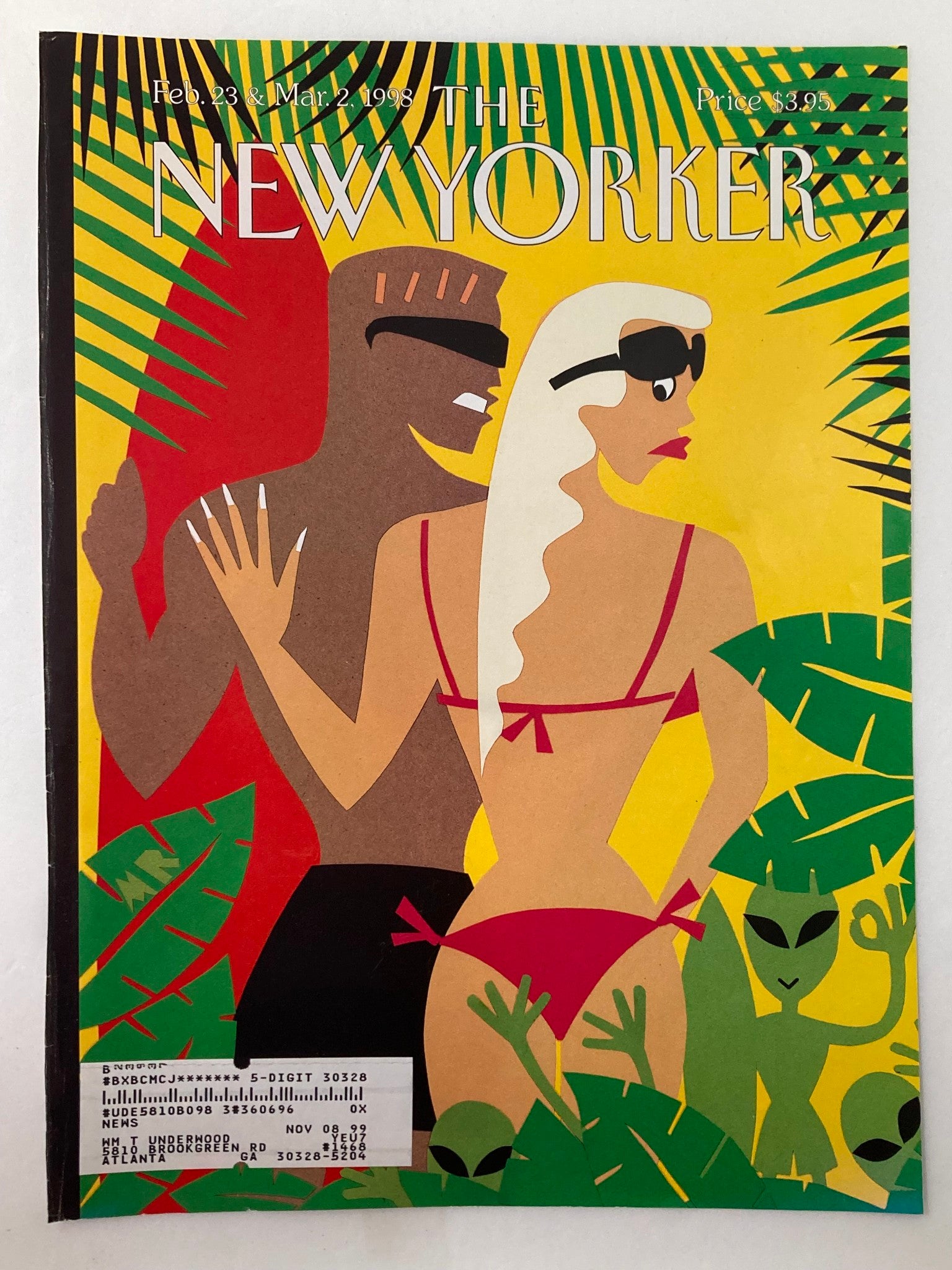 COVER ONLY The New Yorker February 23 1998 California Sighting by M. Roberts