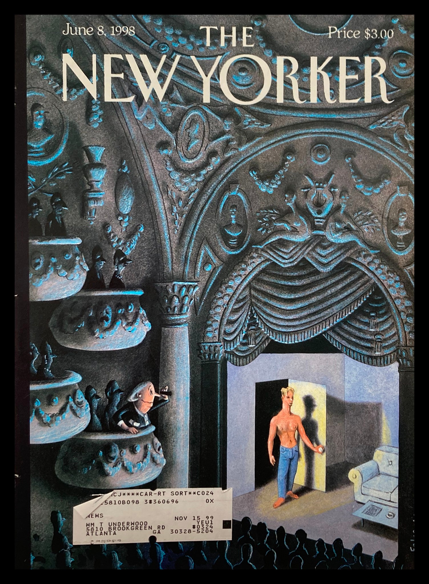 COVER ONLY The New Yorker June 8 1998 The Thrill of the Theatre by Ian Falconer