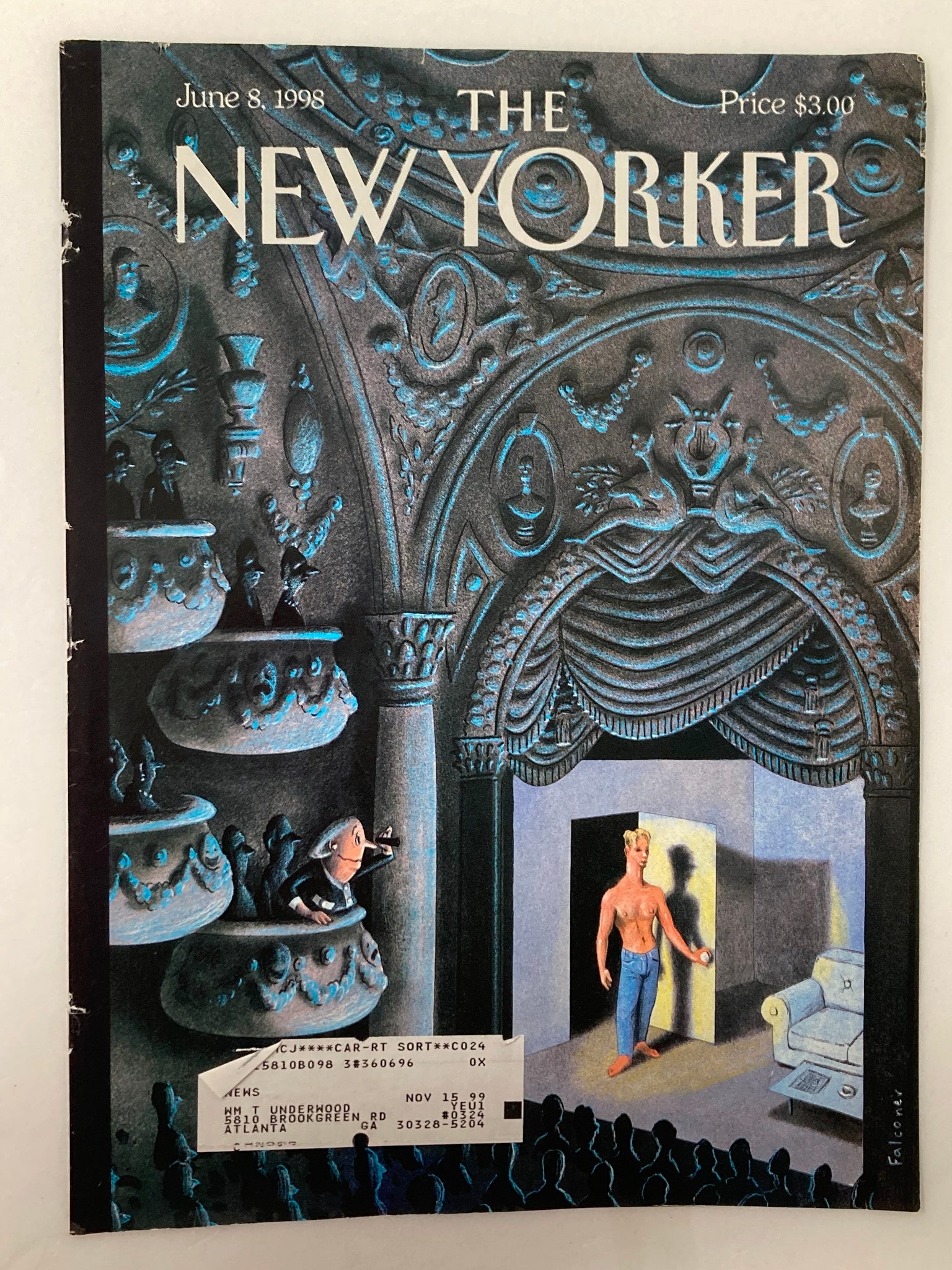 COVER ONLY The New Yorker June 8 1998 The Thrill of the Theatre by Ian Falconer