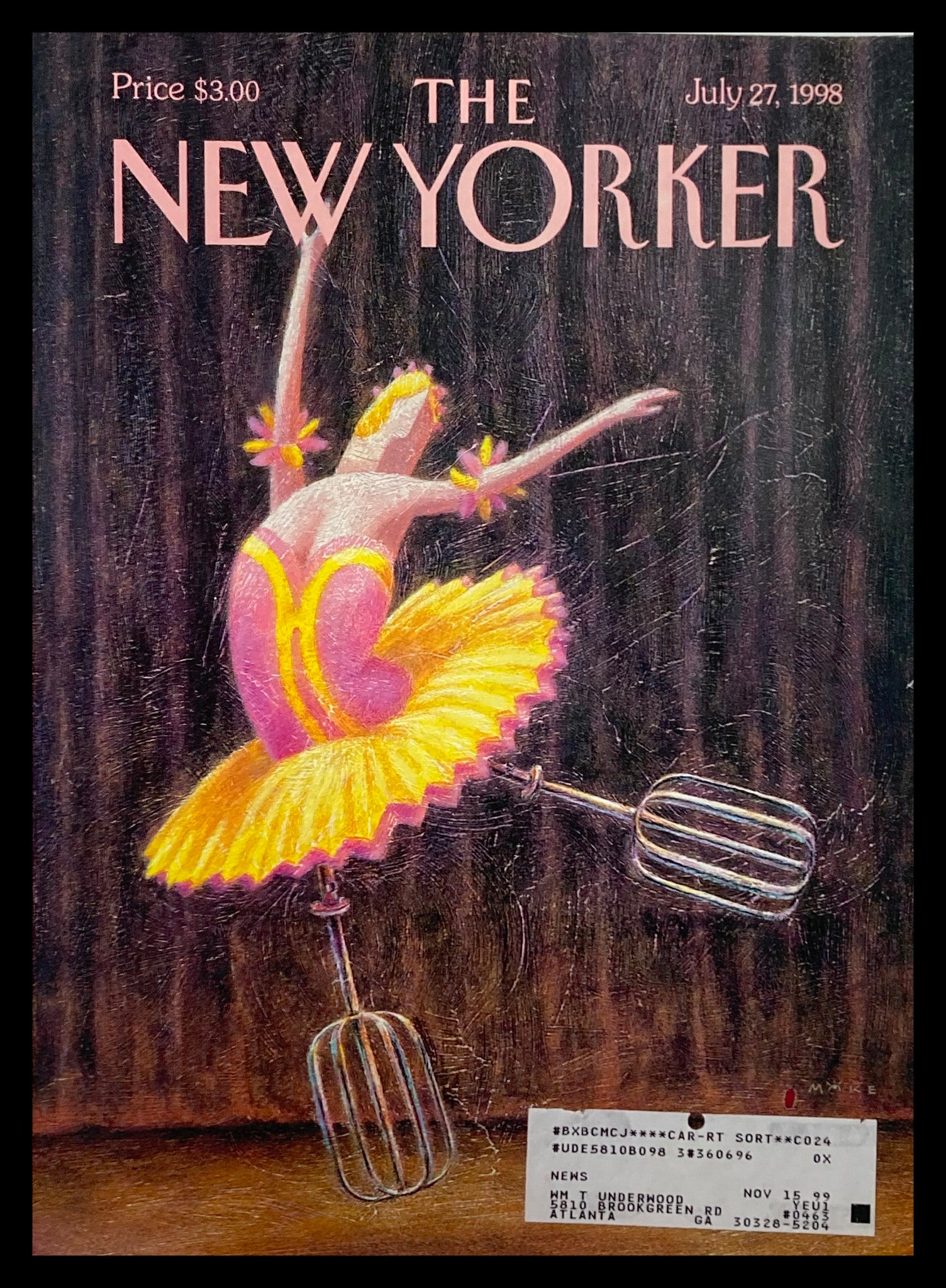 COVER ONLY The New Yorker July 27 1998 Stirring Performances by Mike Hodges