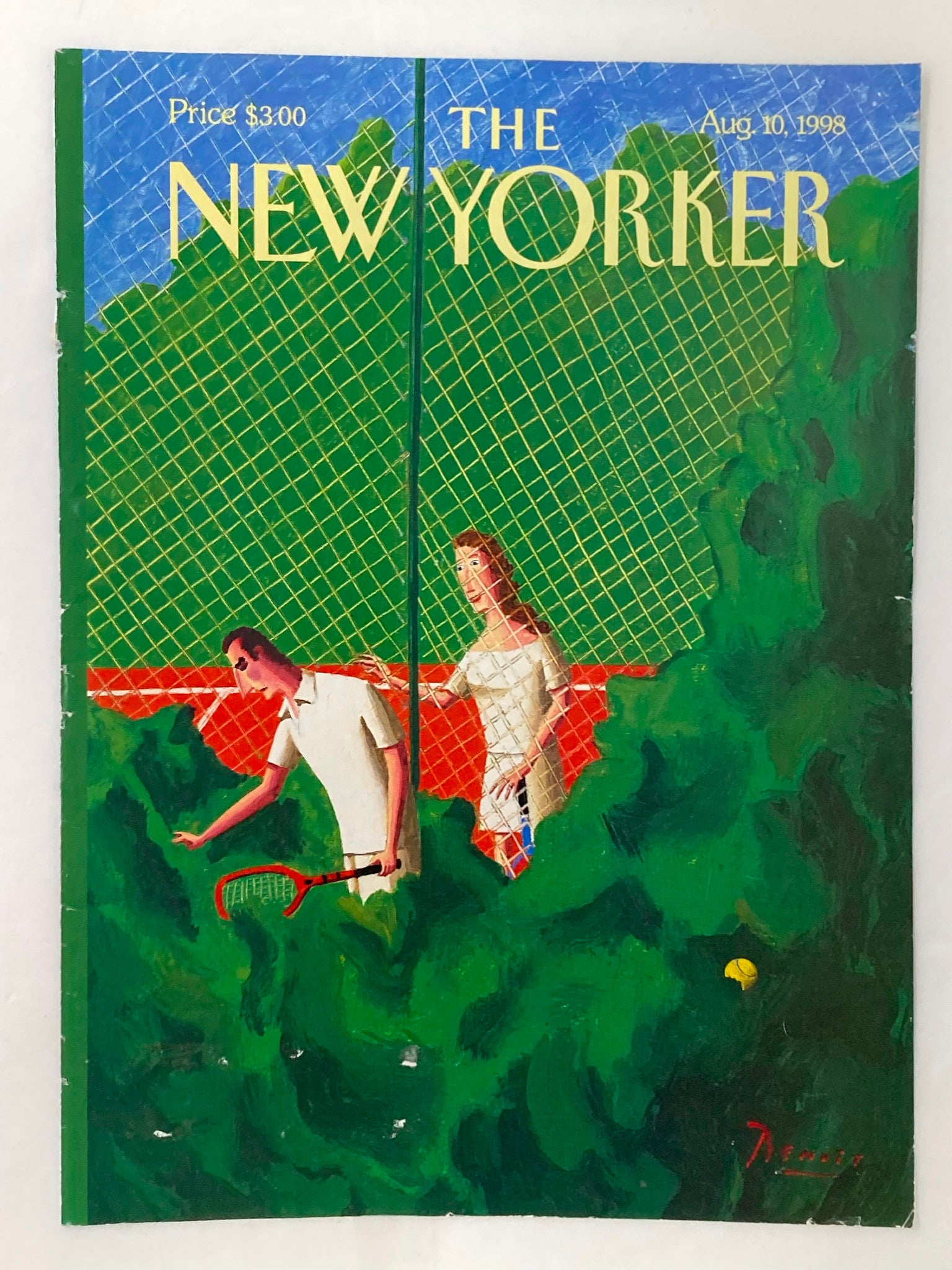 COVER ONLY The New Yorker August 10 1998 Advantage Out by Benoit van Innis