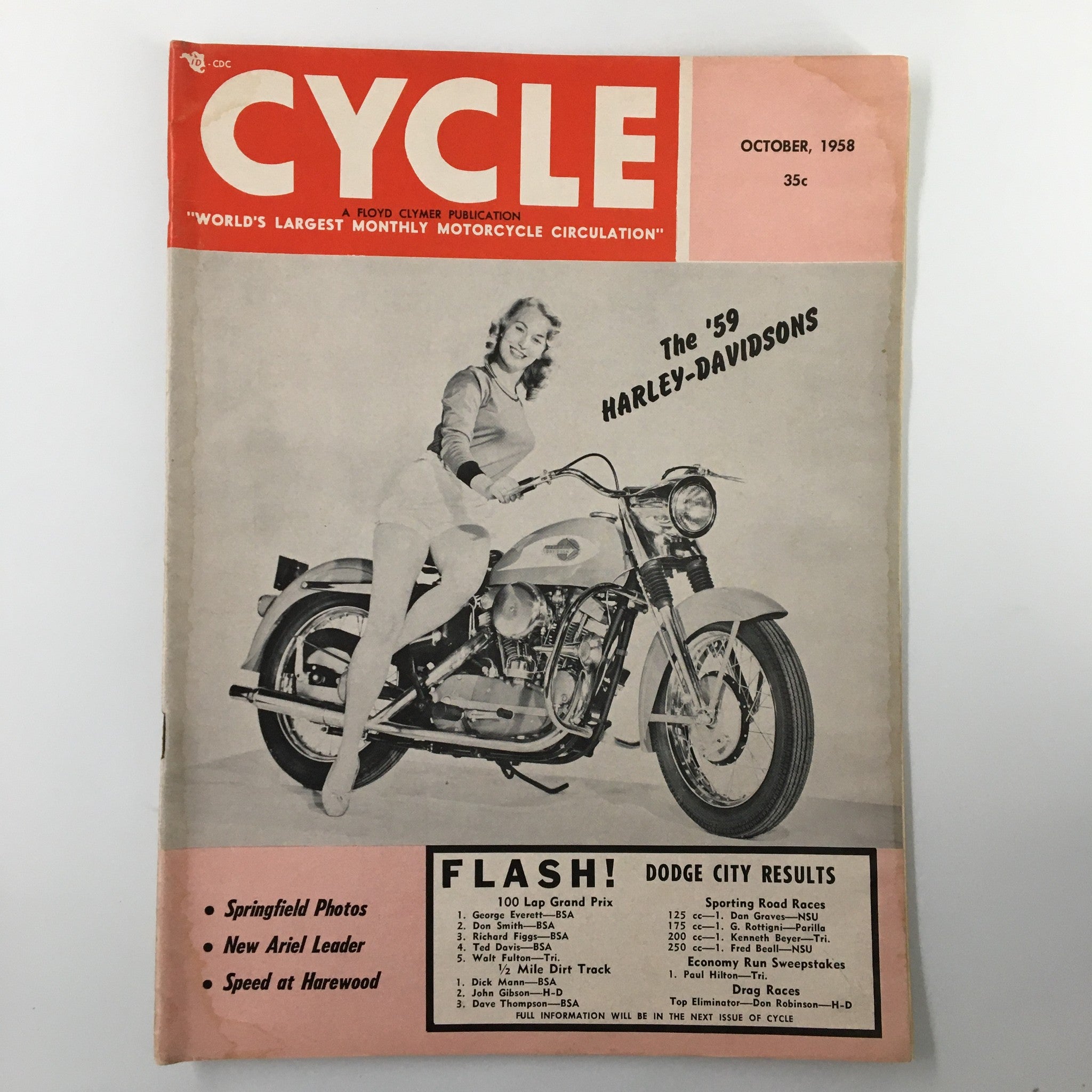 VTG Cycle Magazine October 1958 More About Operation Motorcycle No Label