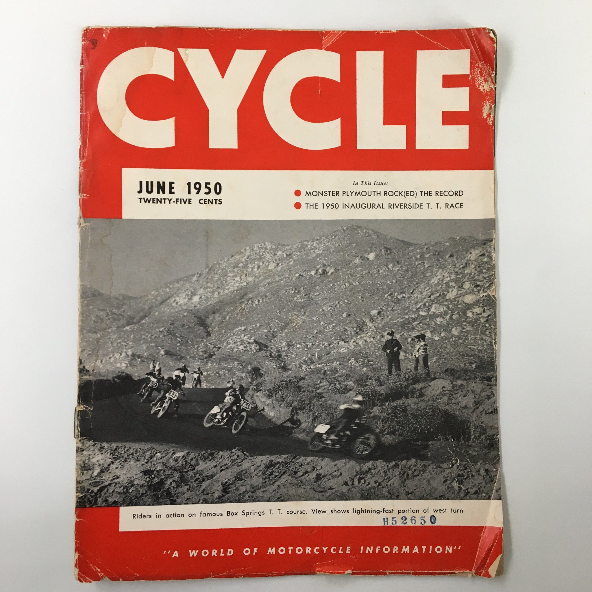 VTG Cycle Magazine June 1950 The 1950 Inaugural Riverside T. T. Race No Label