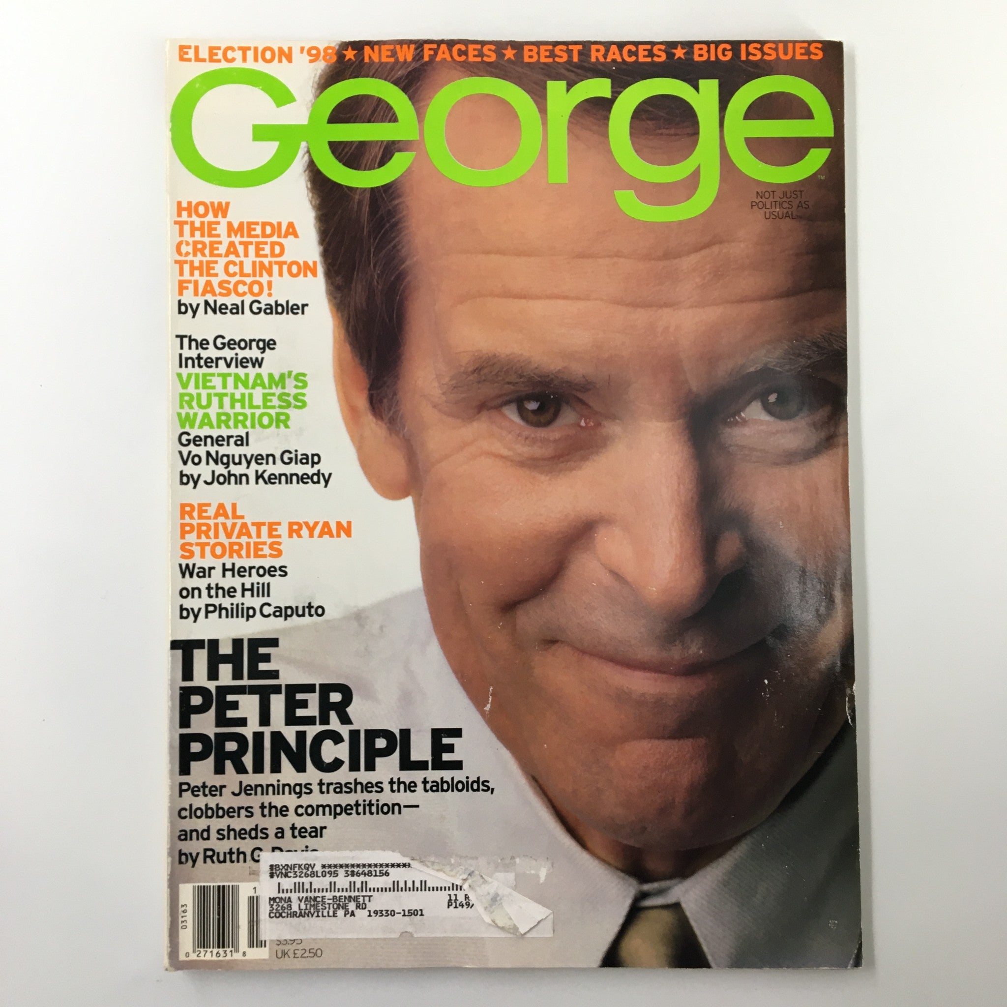 George Magazine November 1998 The Peter Jennings Principle Trashes the Tabloids