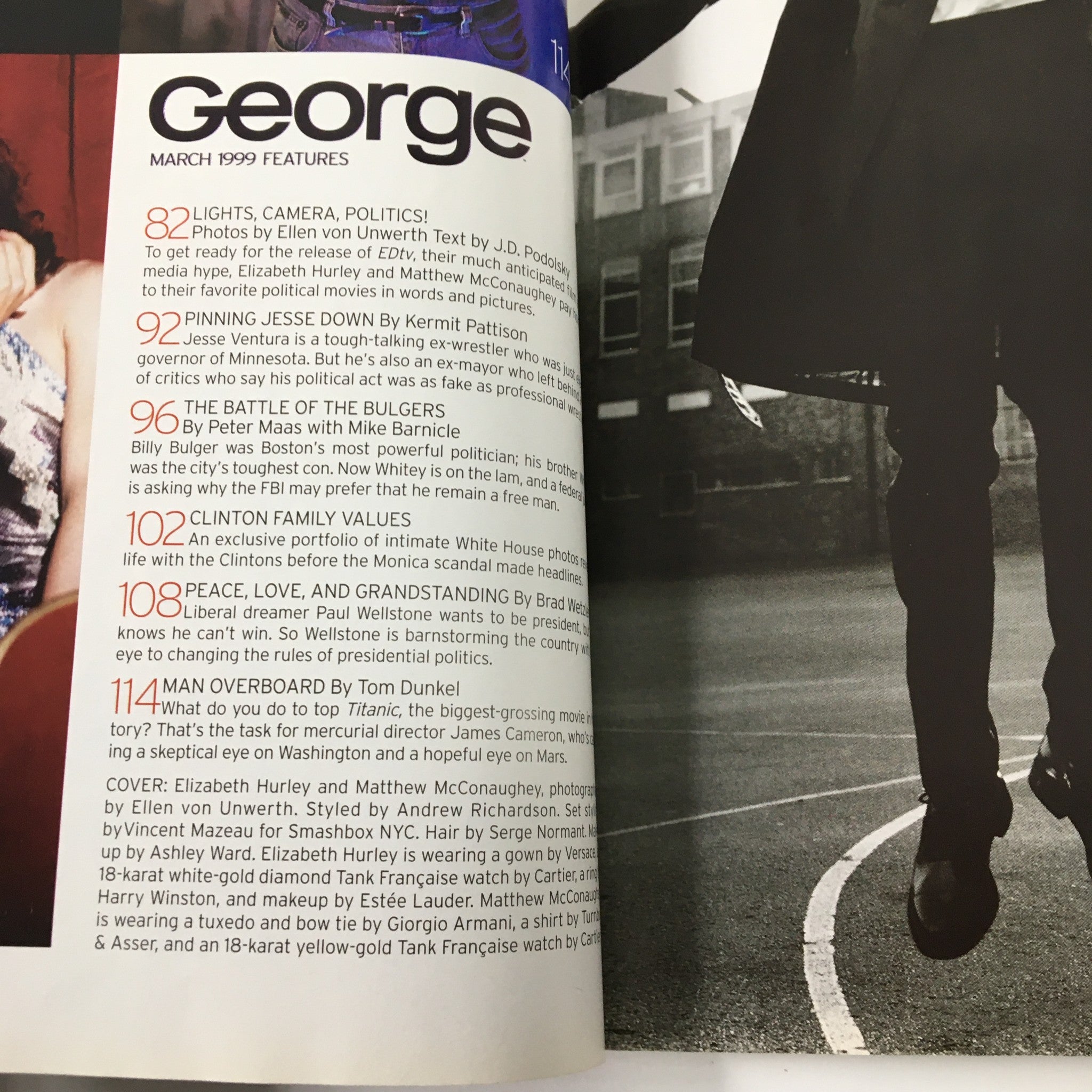 George Magazine March 1999 Matthew McConaughey and Elizabeth Hurley