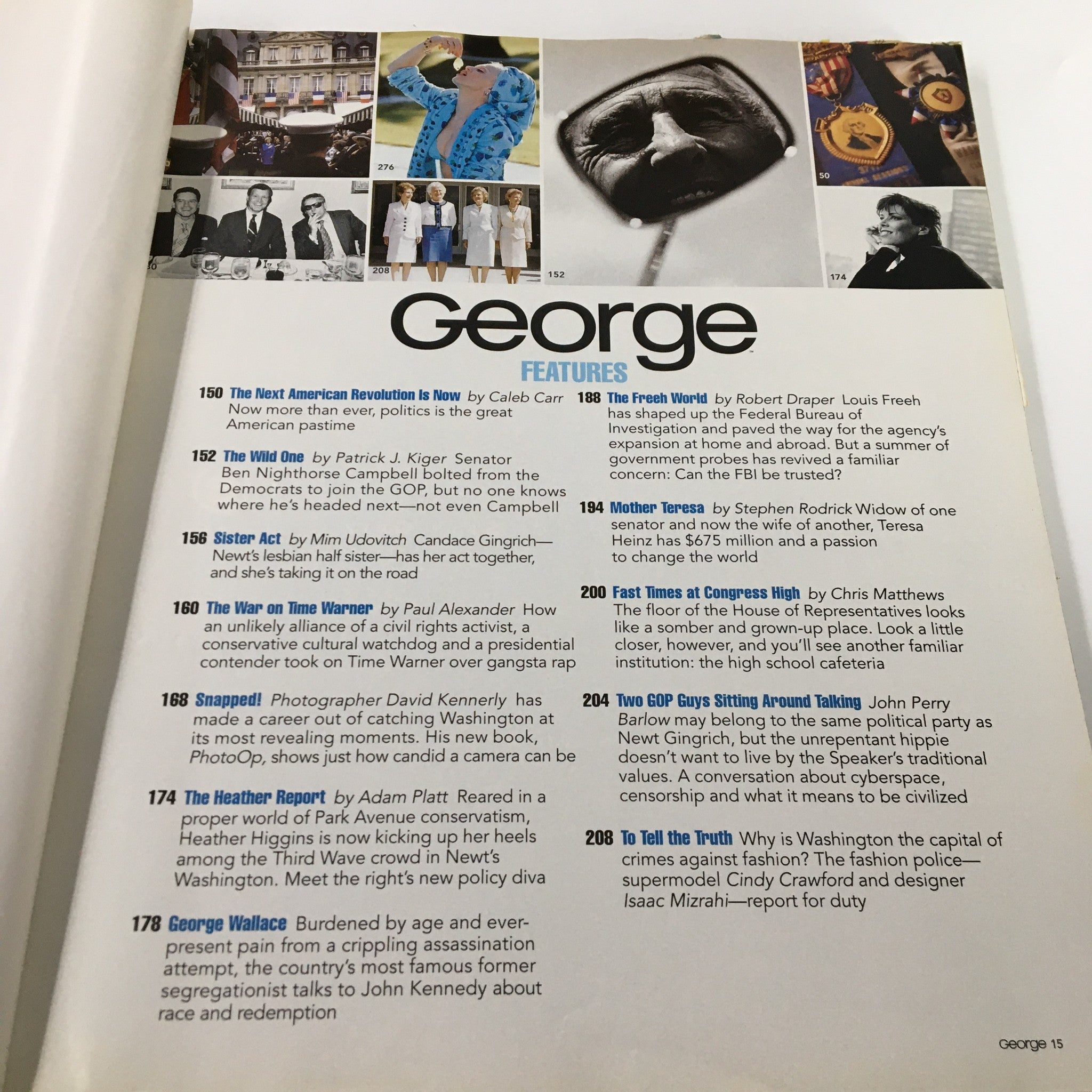 George Magazine October 1995 John Kennedy Talks to George Wallace