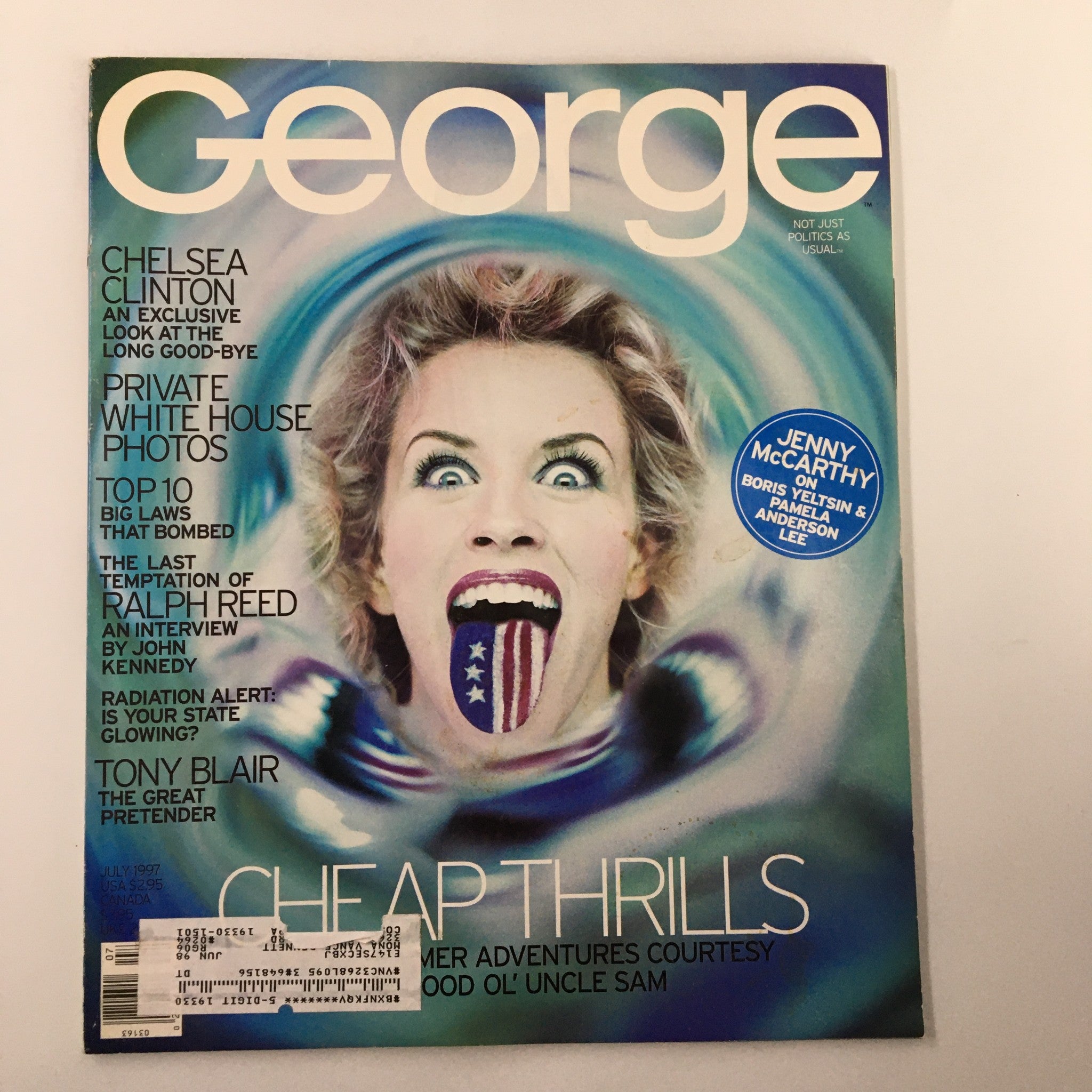 George Magazine July 1997 Chelsea Clinton, Jenny McCarthy & Ralph Reed