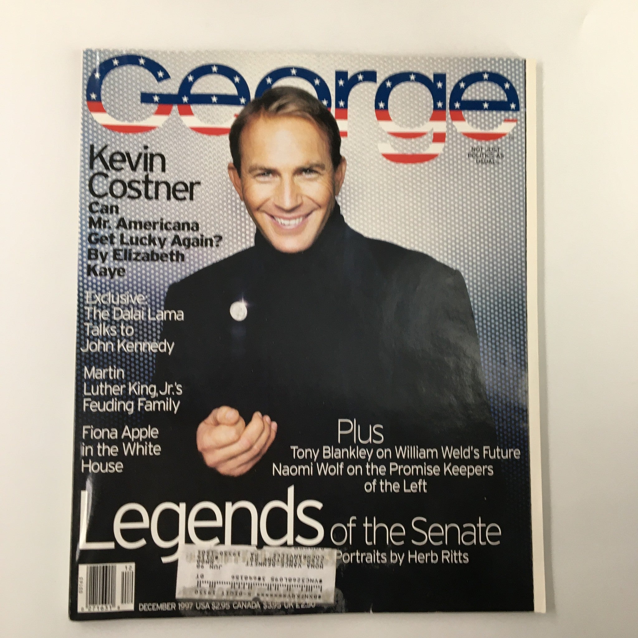 George Magazine December 1997 Kevin Costner Can Mr. America Get Lucky Again