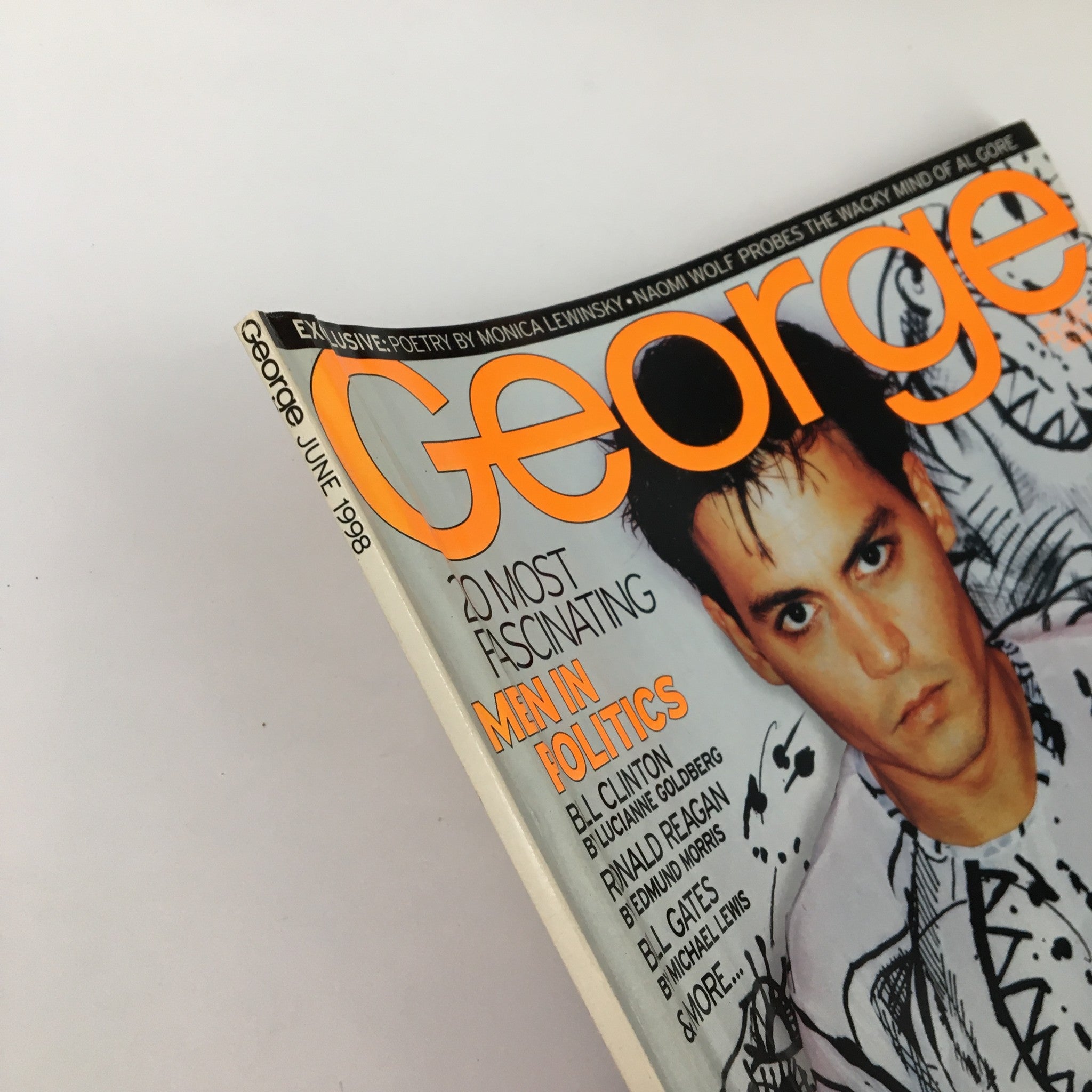 George Magazine June 1998 Johnny Depp Political Animals What Men Makes Wild VG