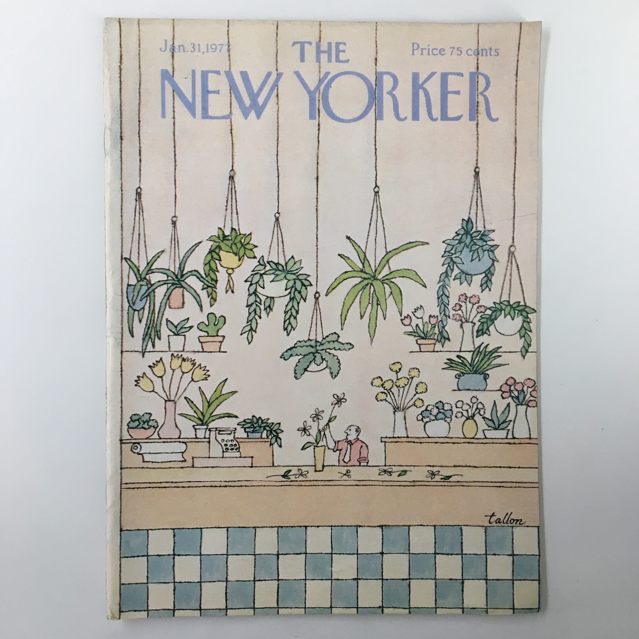 The New Yorker Magazine January 31 1977 Man and Plants by Robert Tallon No Label