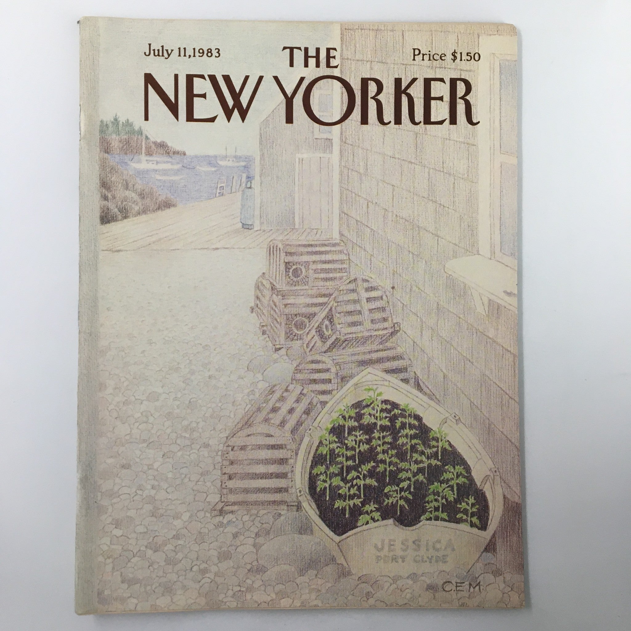 The New Yorker Magazine July 11 1983 Plant Boat by Charles E. Martin No Label