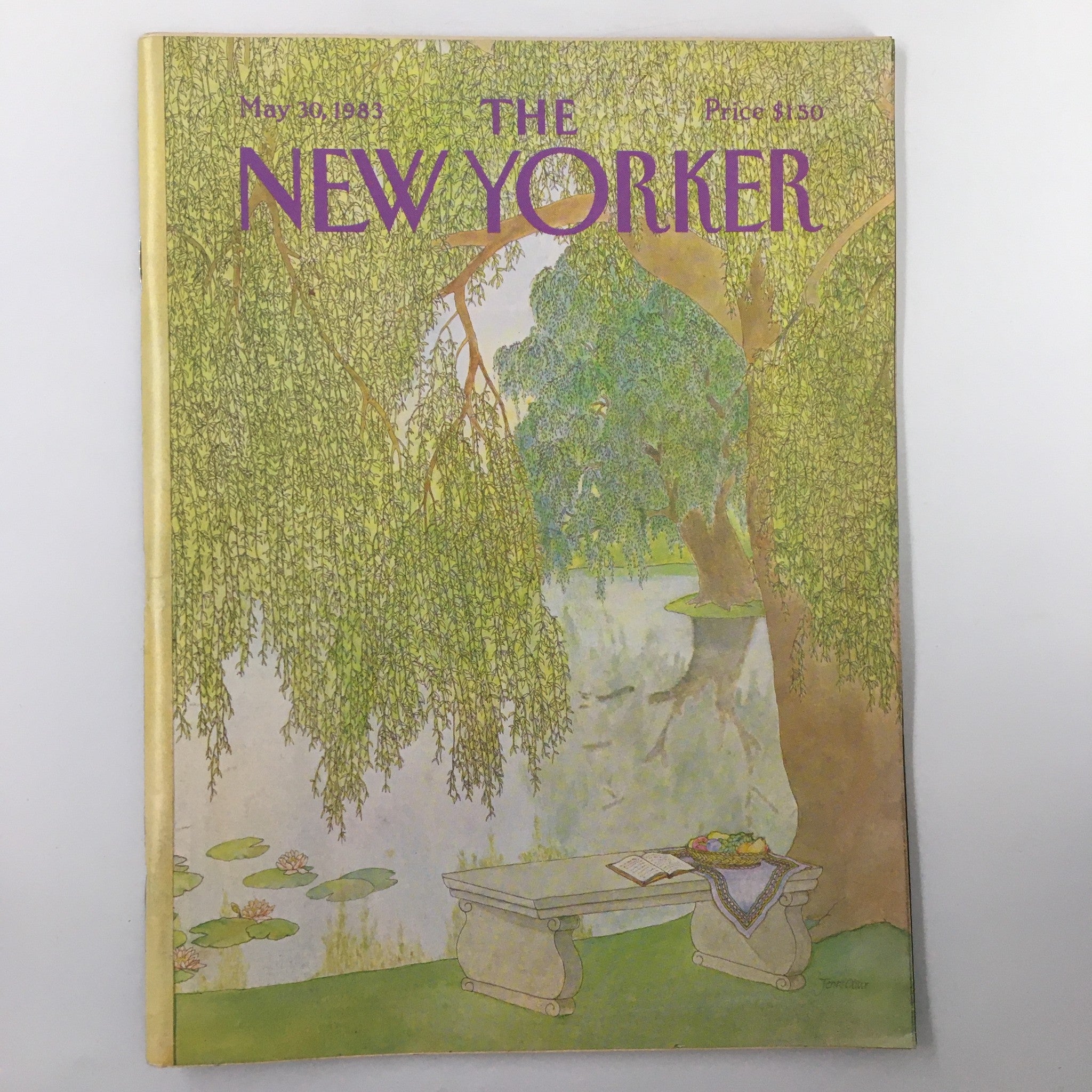 The New Yorker Magazine May 30 1983 Lakeside Afternoon by Jenni Oliver No Label